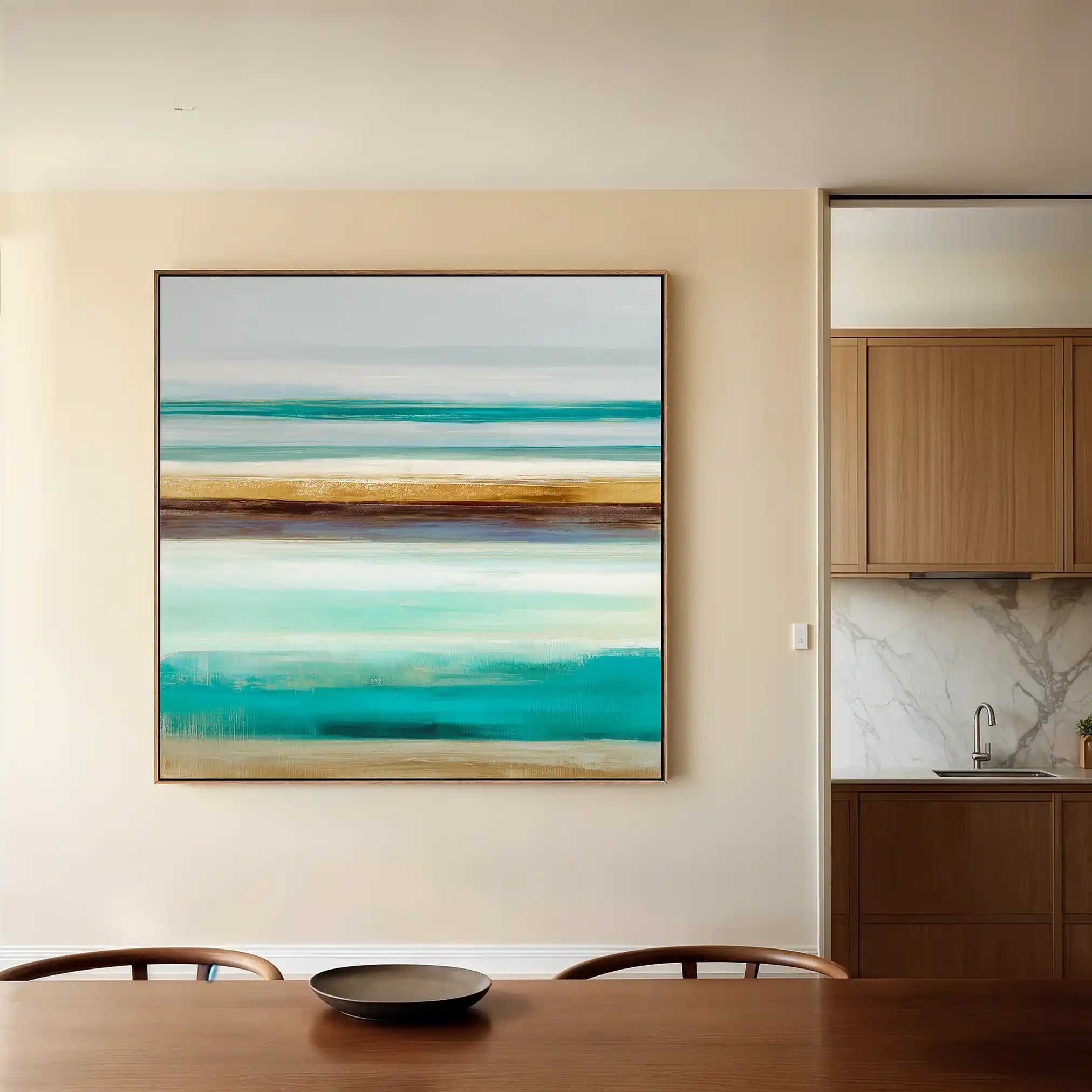 Abstract Canvas Wall Art WAD1014-A 80 x 80 cm / Stretched on hidden frame