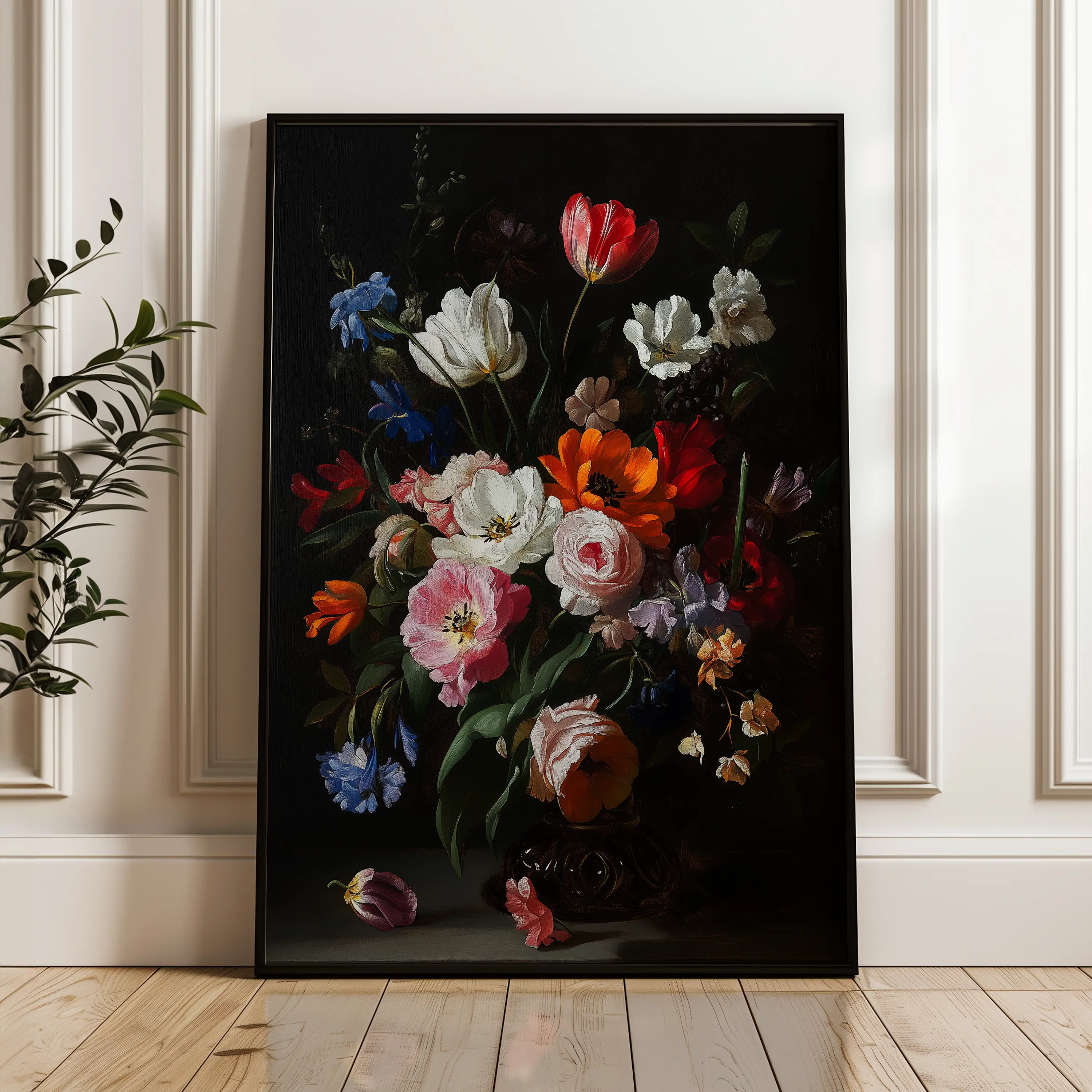 Floral Canvas Wall Art WAD1014-F 90 x 60 cm / Stretched on hidden frame