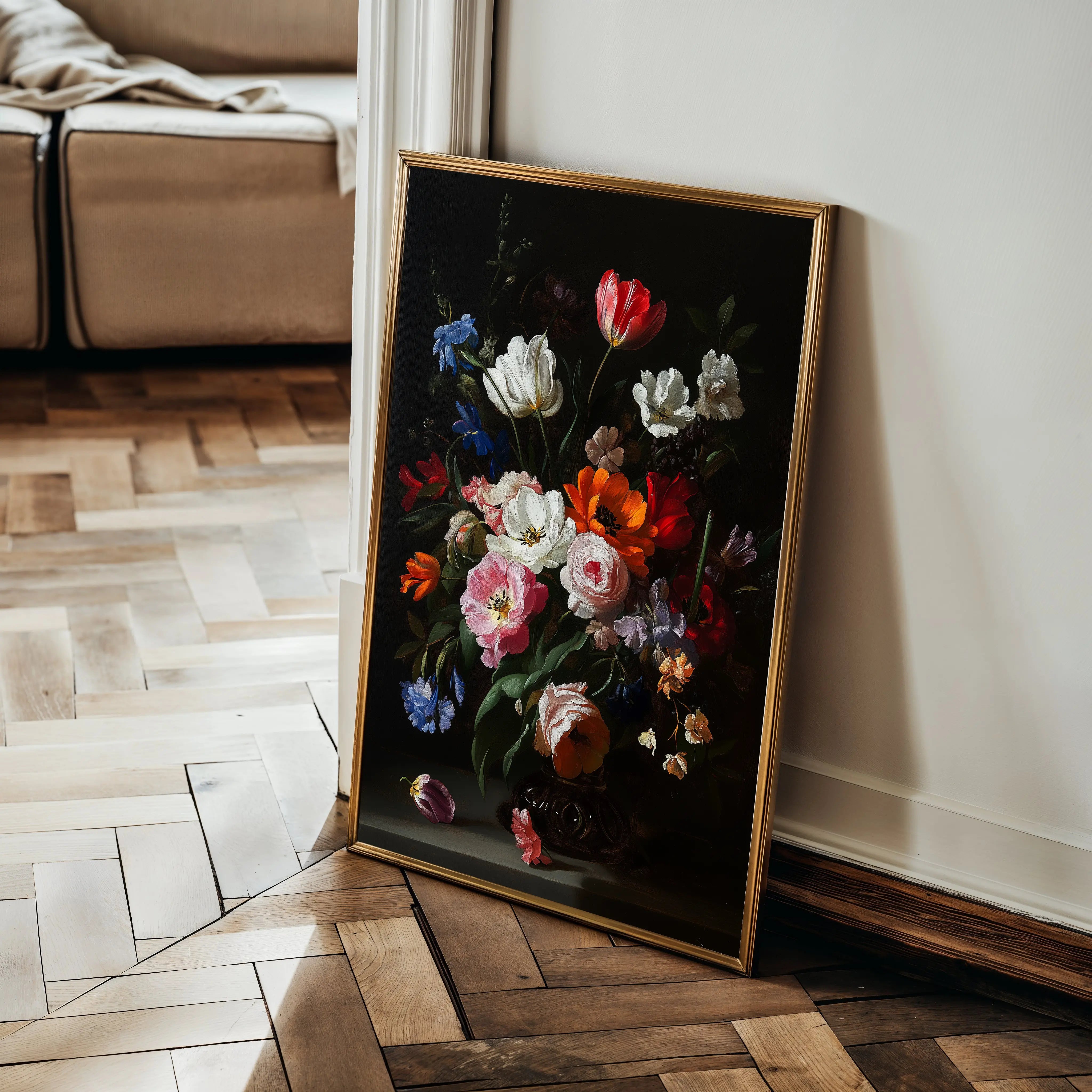 Floral Canvas Wall Art WAD1014-F 90 x 60 cm / Stretched on hidden frame