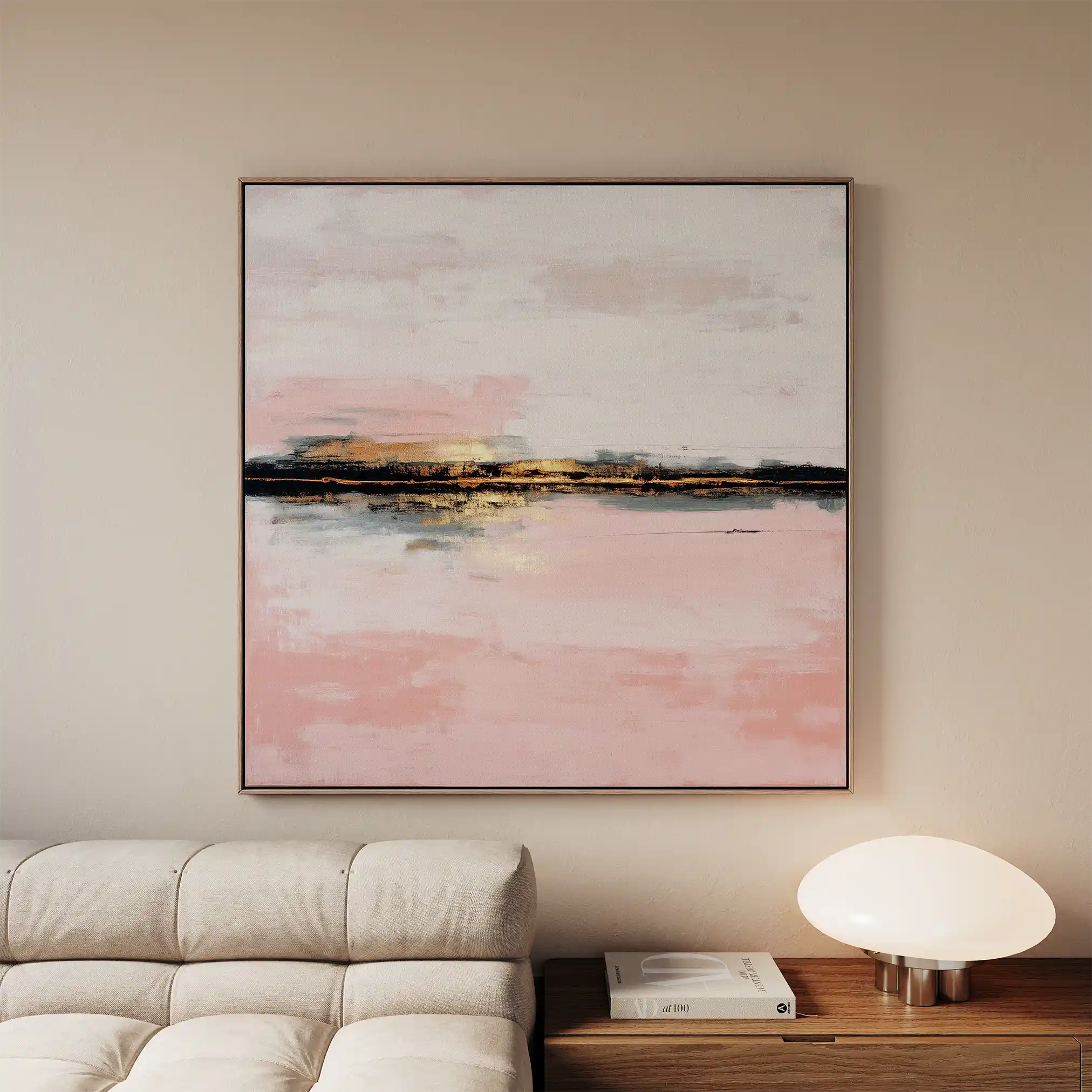 Abstract Canvas Wall Art WAD1015-A 80 x 80 cm / Stretched on hidden frame