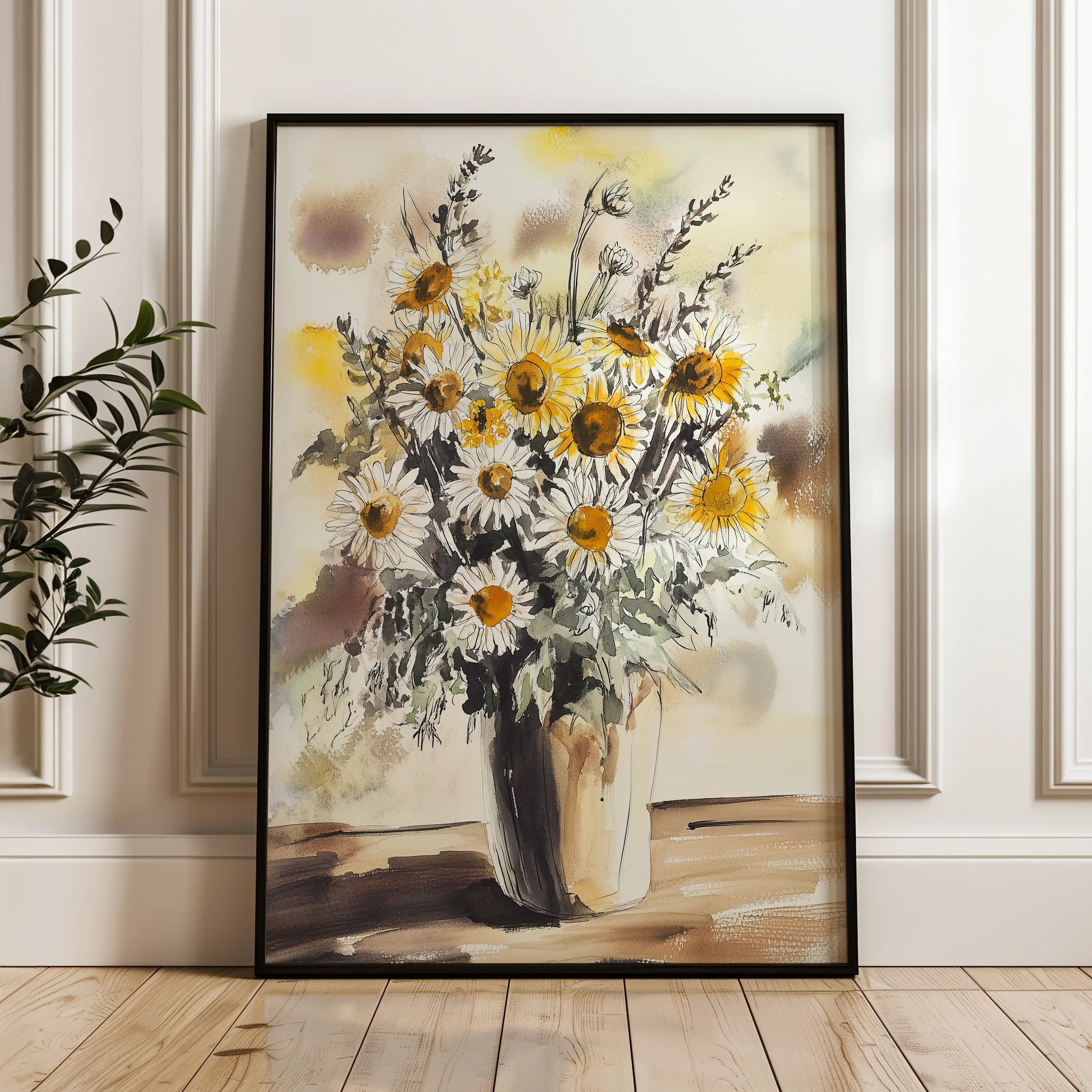 Floral Canvas Wall Art WAD1015-F 90 x 60 cm / Stretched on hidden frame