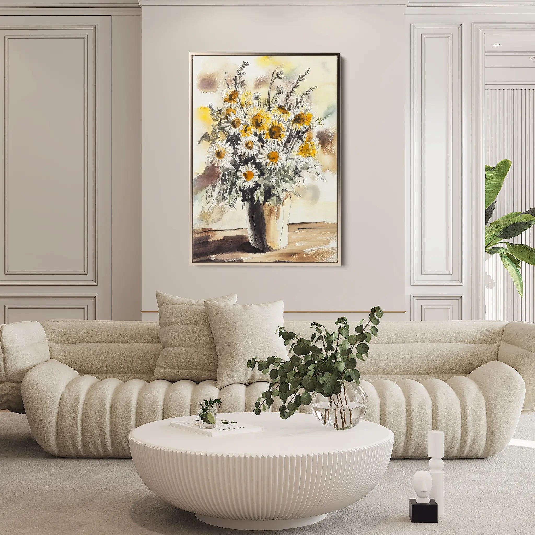 Floral Canvas Wall Art WAD1015-F 90 x 60 cm / Stretched on hidden frame