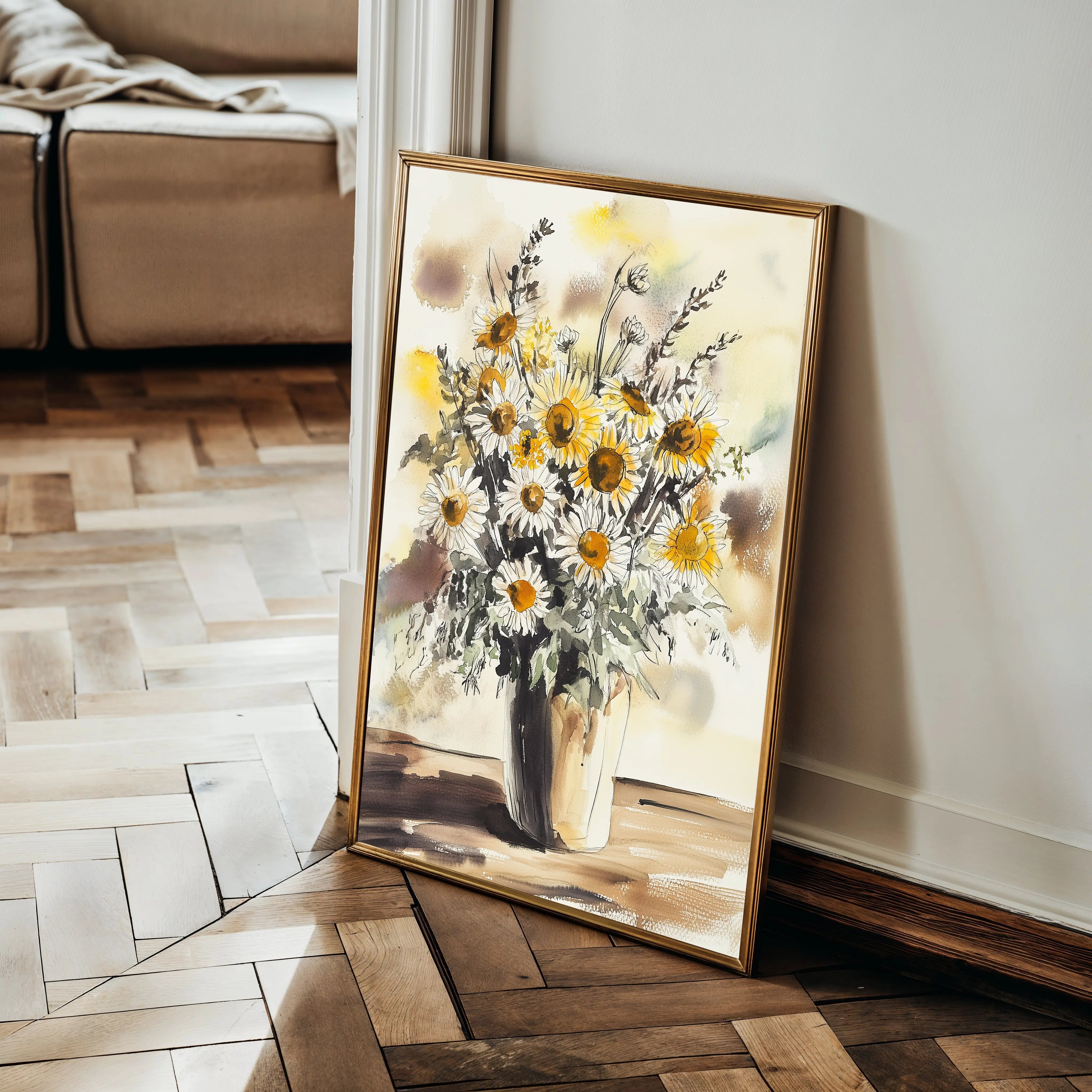 Floral Canvas Wall Art WAD1015-F 90 x 60 cm / Stretched on hidden frame