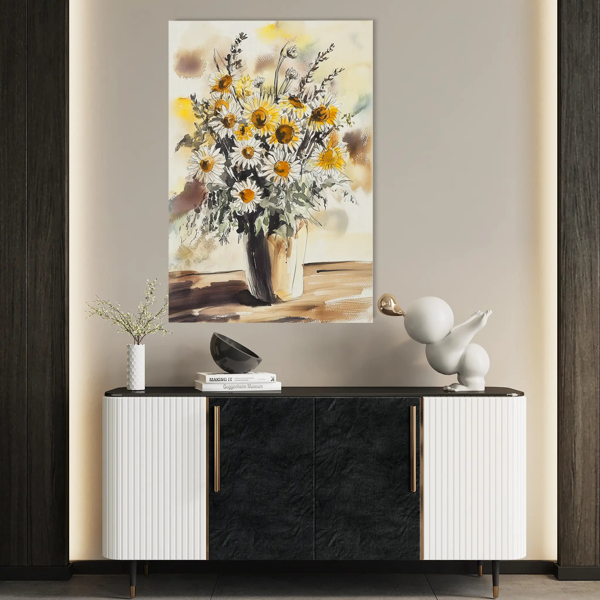 Floral Canvas Wall Art WAD1015-F 90 x 60 cm / Stretched on hidden frame