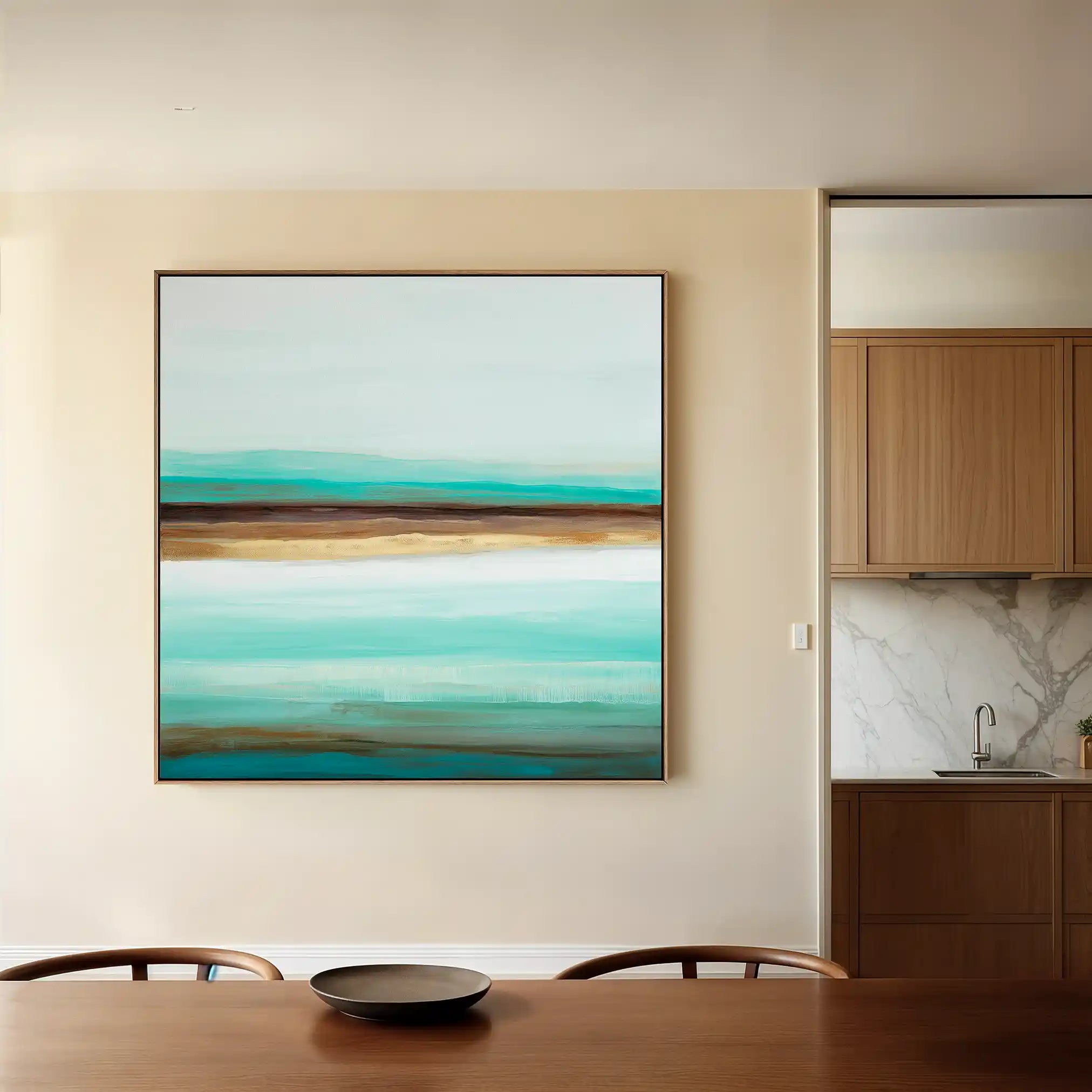 Abstract Canvas Wall Art WAD1016-A 80 x 80 cm / Stretched on hidden frame