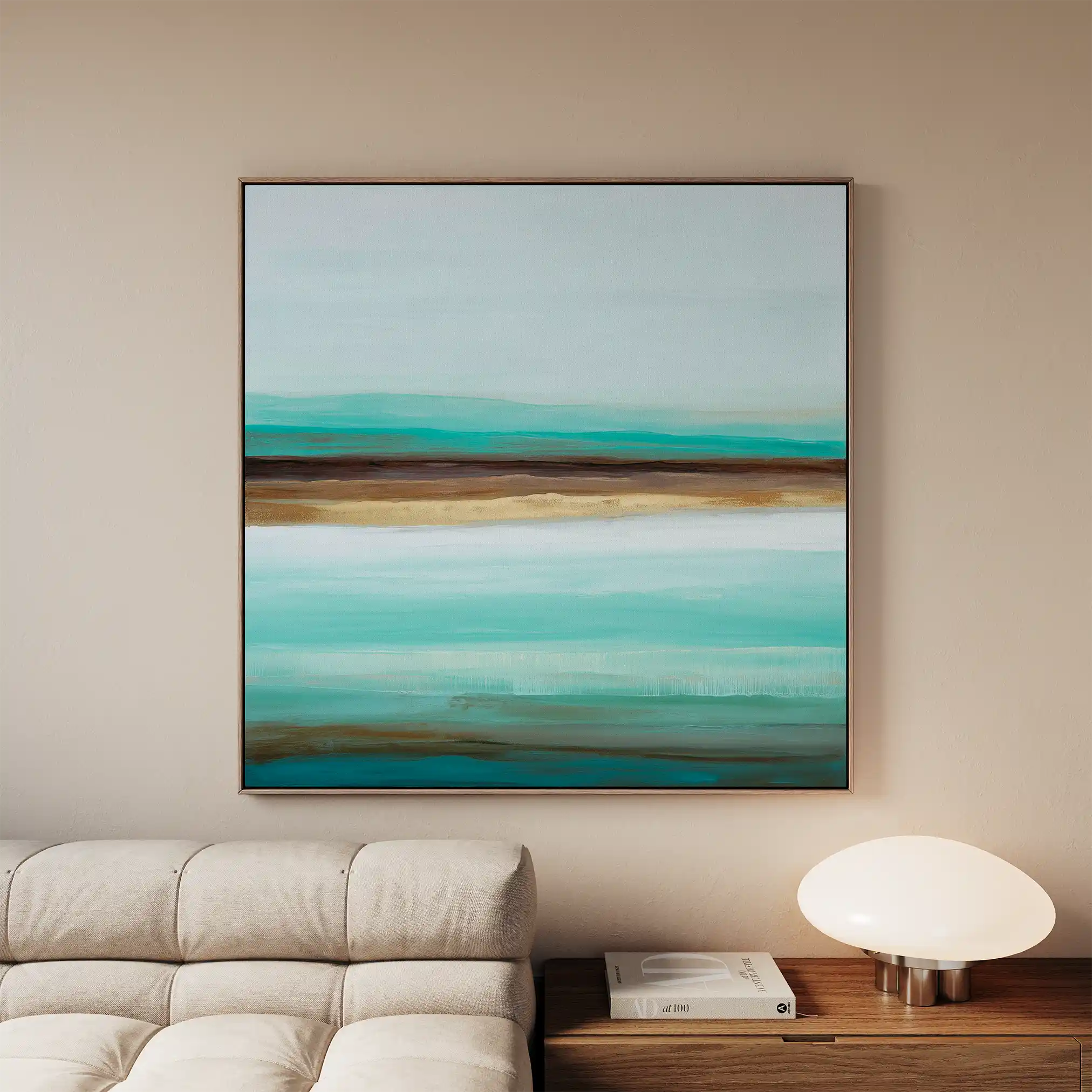 Abstract Canvas Wall Art WAD1016-A 80 x 80 cm / Stretched on hidden frame