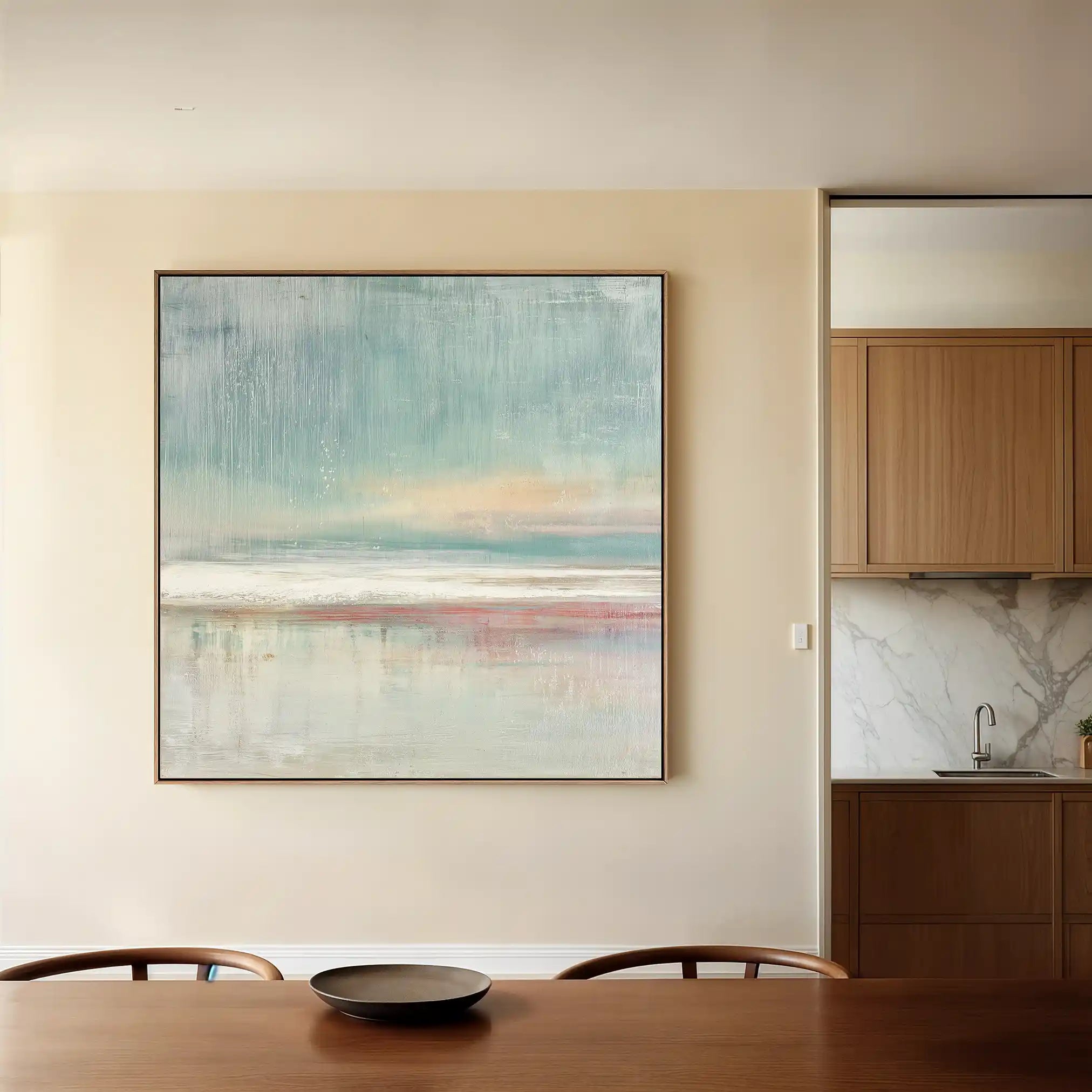 Abstract Canvas Wall Art WAD1017-A 80 x 80 cm / Stretched on hidden frame