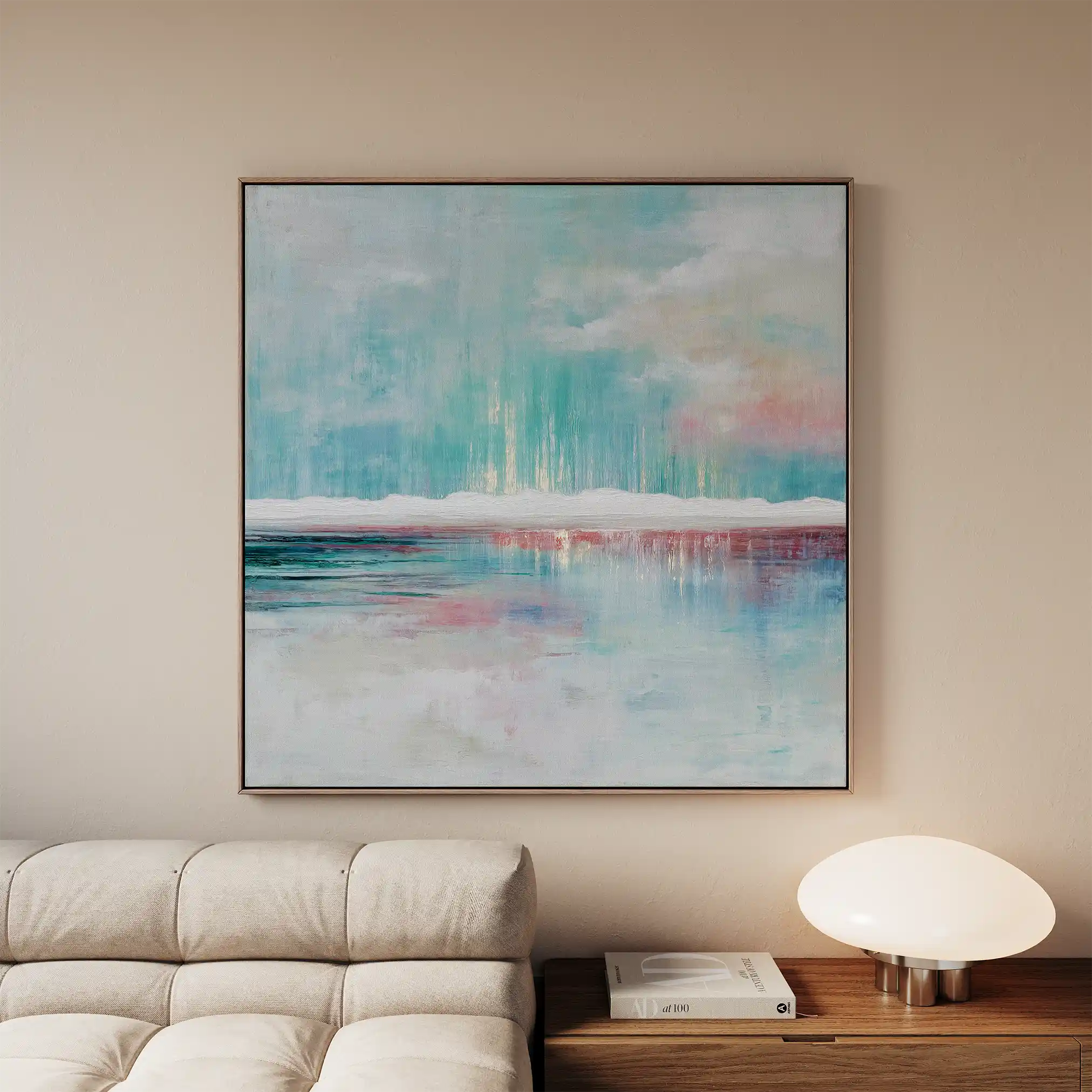 Abstract Canvas Wall Art WAD1018-A 80 x 80 cm / Stretched on hidden frame