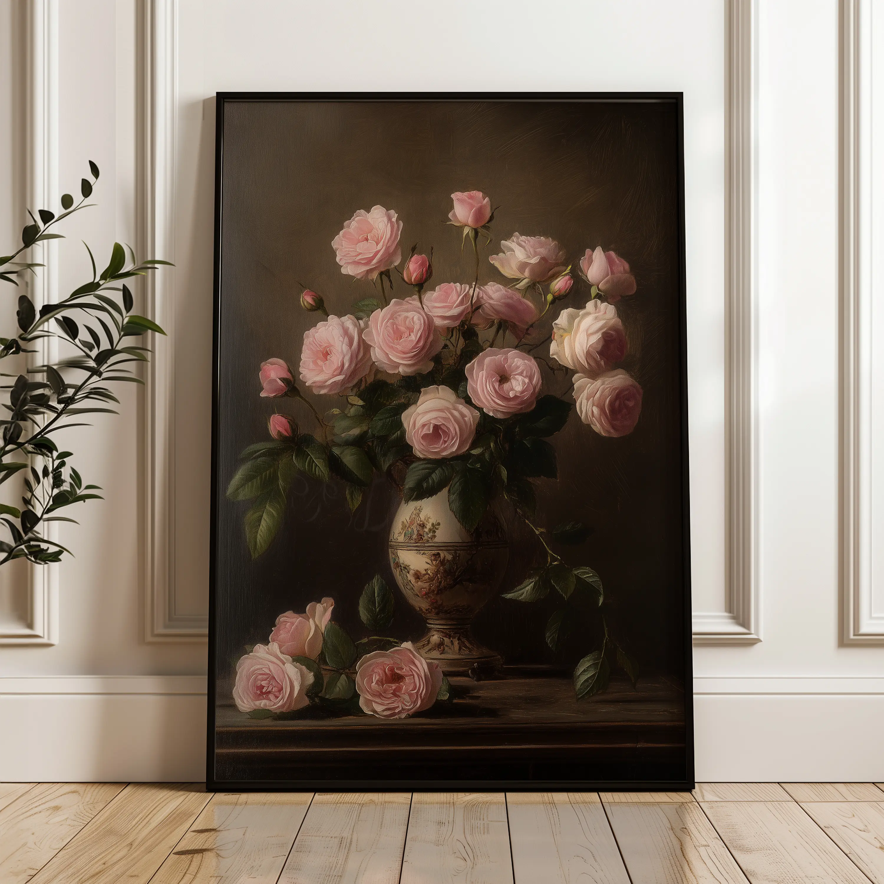 Floral Canvas Wall Art WAD1018-F 90 x 60 cm / Stretched on hidden frame