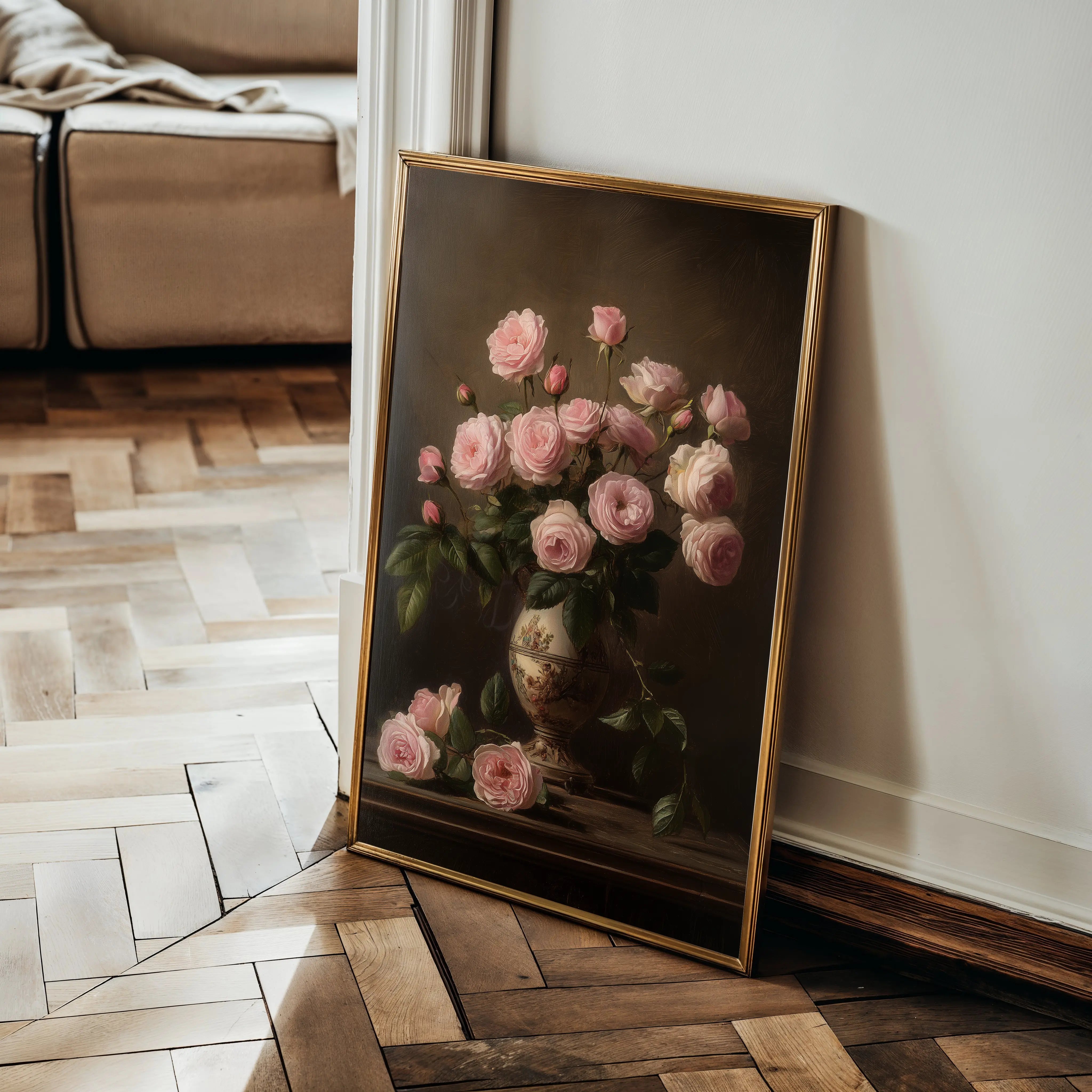 Floral Canvas Wall Art WAD1018-F 90 x 60 cm / Stretched on hidden frame