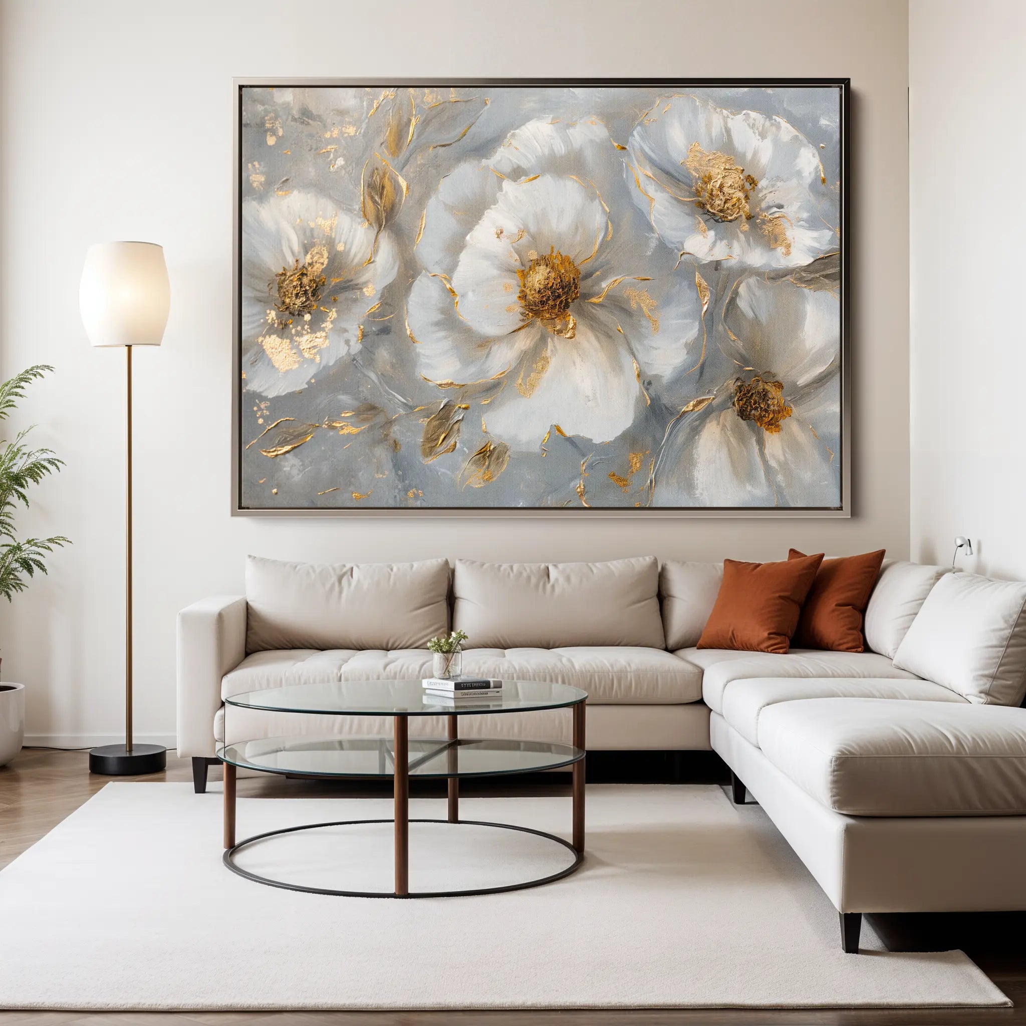 Floral Canvas Wall Art WAD102-F 90 x 60 cm / Stretched on hidden frame