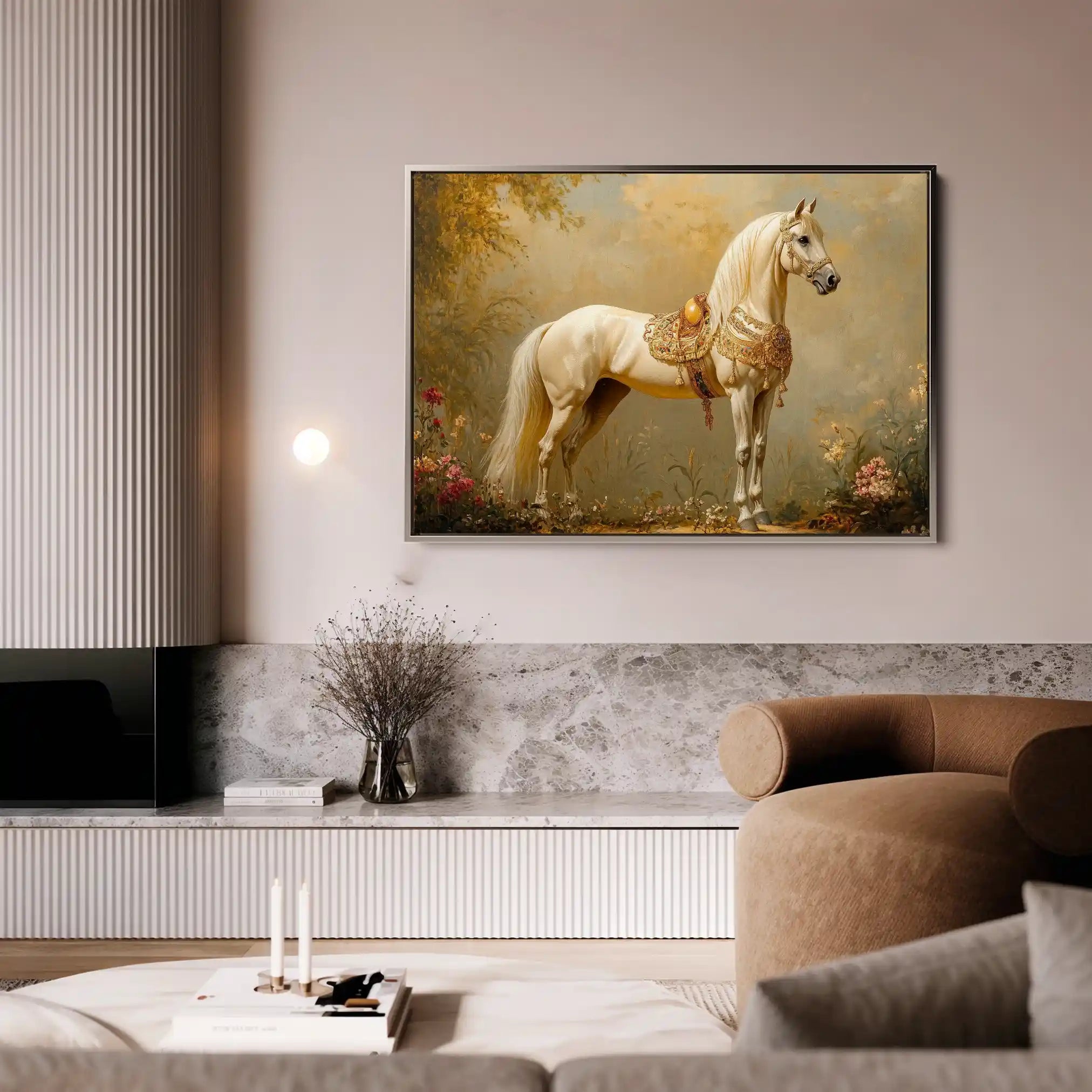 Horses 102 Canvas Art 90 x 60 cm / Stretched on hidden frame
