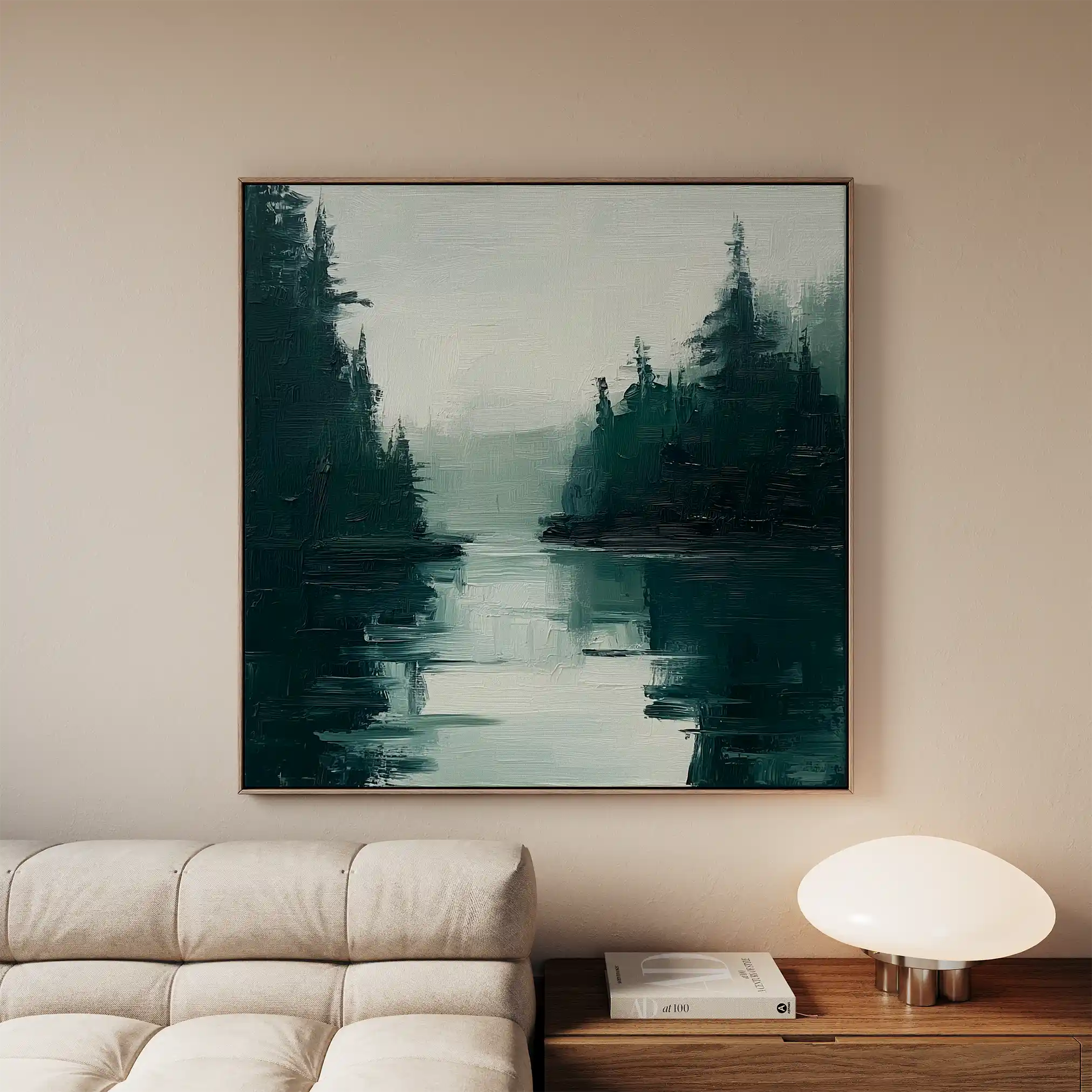 Abstract Canvas Wall Art WAD1021-A 80 x 80 cm / Stretched on hidden frame