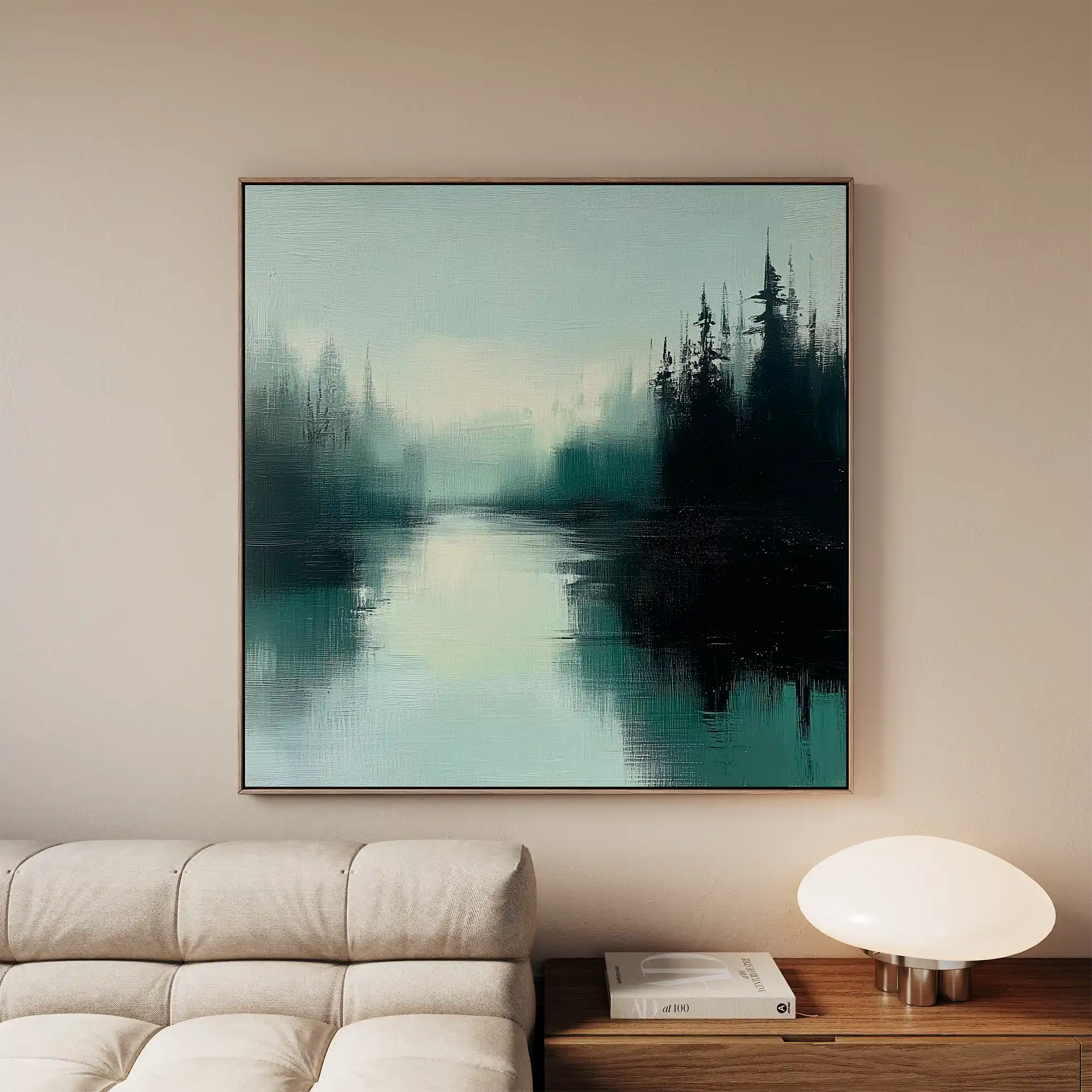 Abstract Canvas Wall Art WAD1022-A 80 x 80 cm / Stretched on hidden frame
