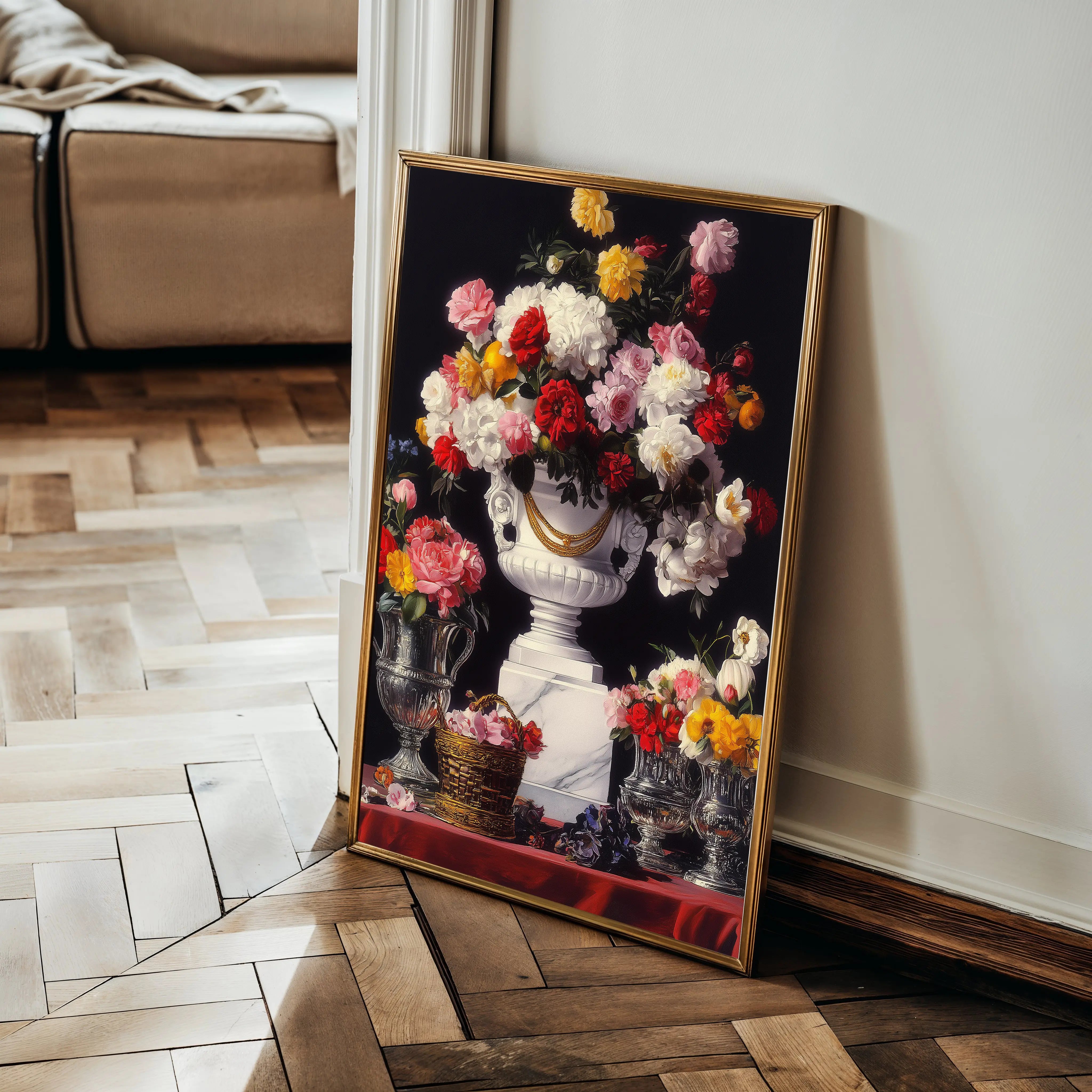 Floral Canvas Wall Art WAD1022-F 90 x 60 cm / Stretched on hidden frame