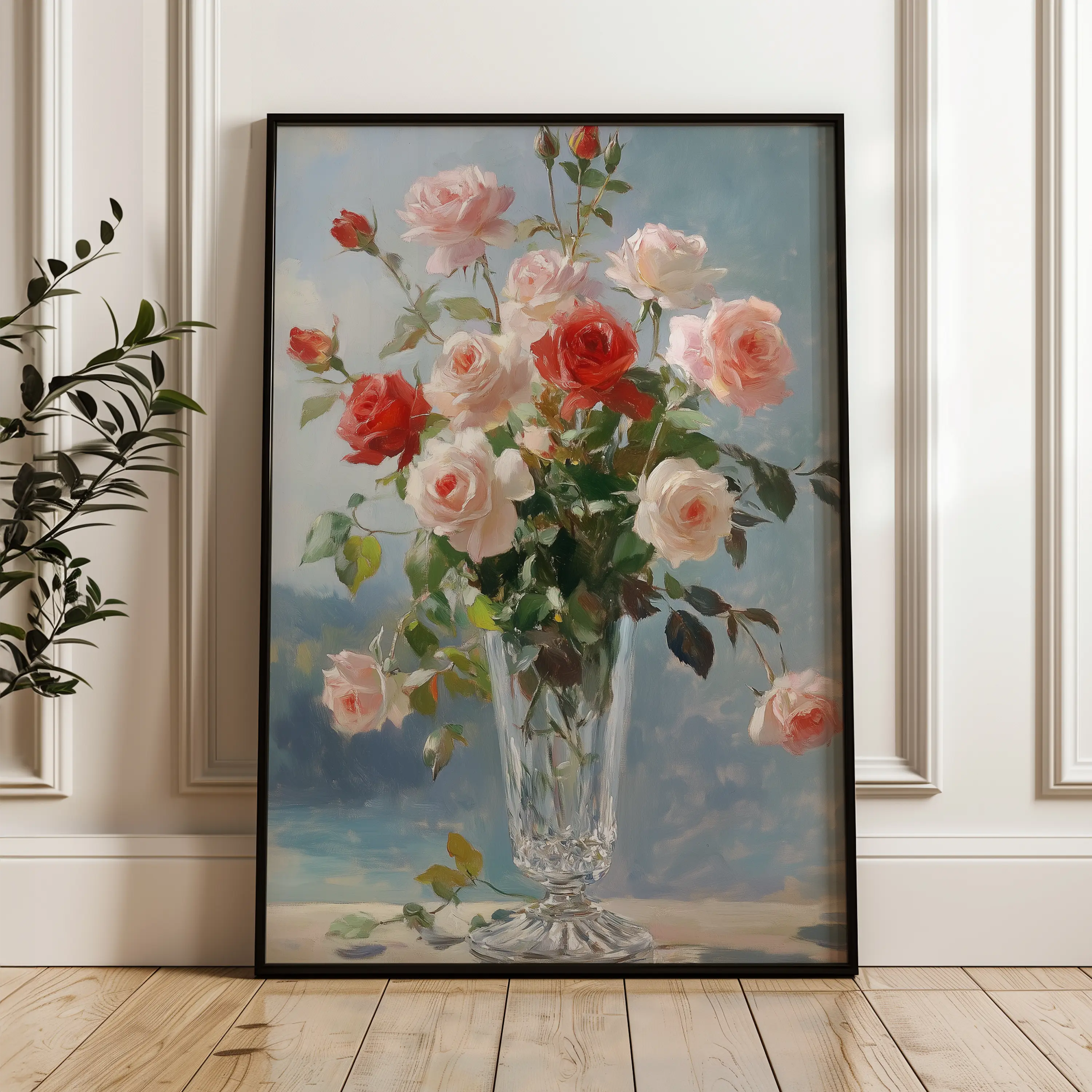 Floral Canvas Wall Art WAD1023-F 90 x 60 cm / Stretched on hidden frame