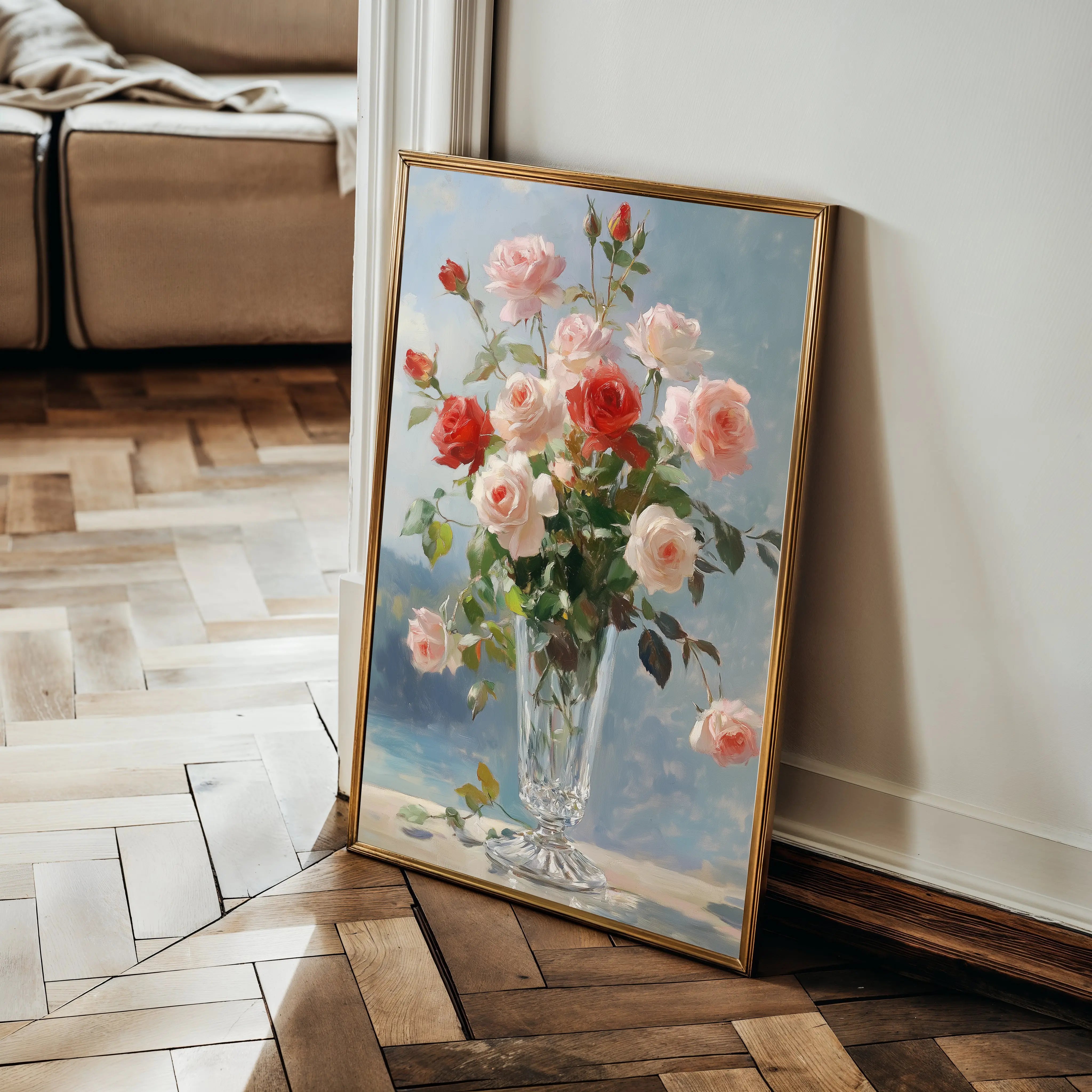 Floral Canvas Wall Art WAD1023-F 90 x 60 cm / Stretched on hidden frame