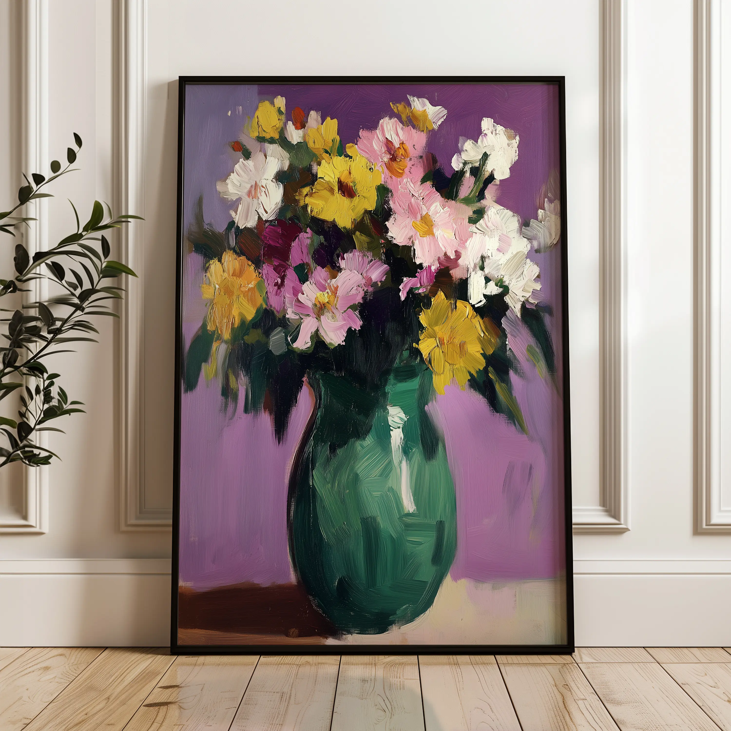 Floral Canvas Wall Art WAD1024-F 90 x 60 cm / Stretched on hidden frame