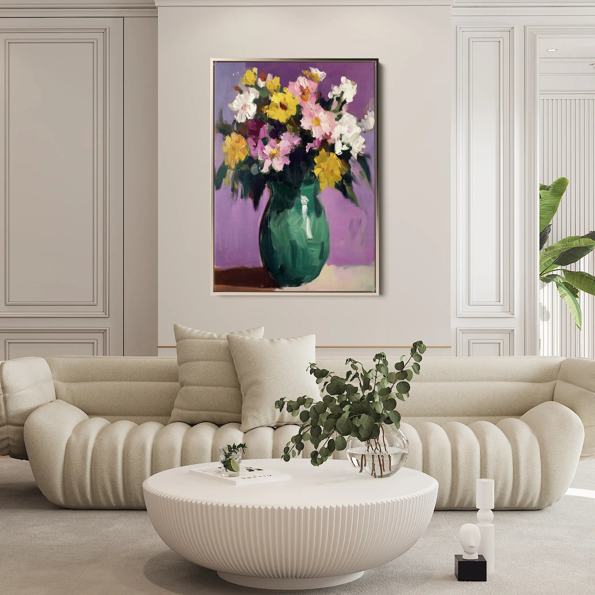 Floral Canvas Wall Art WAD1024-F 90 x 60 cm / Stretched on hidden frame