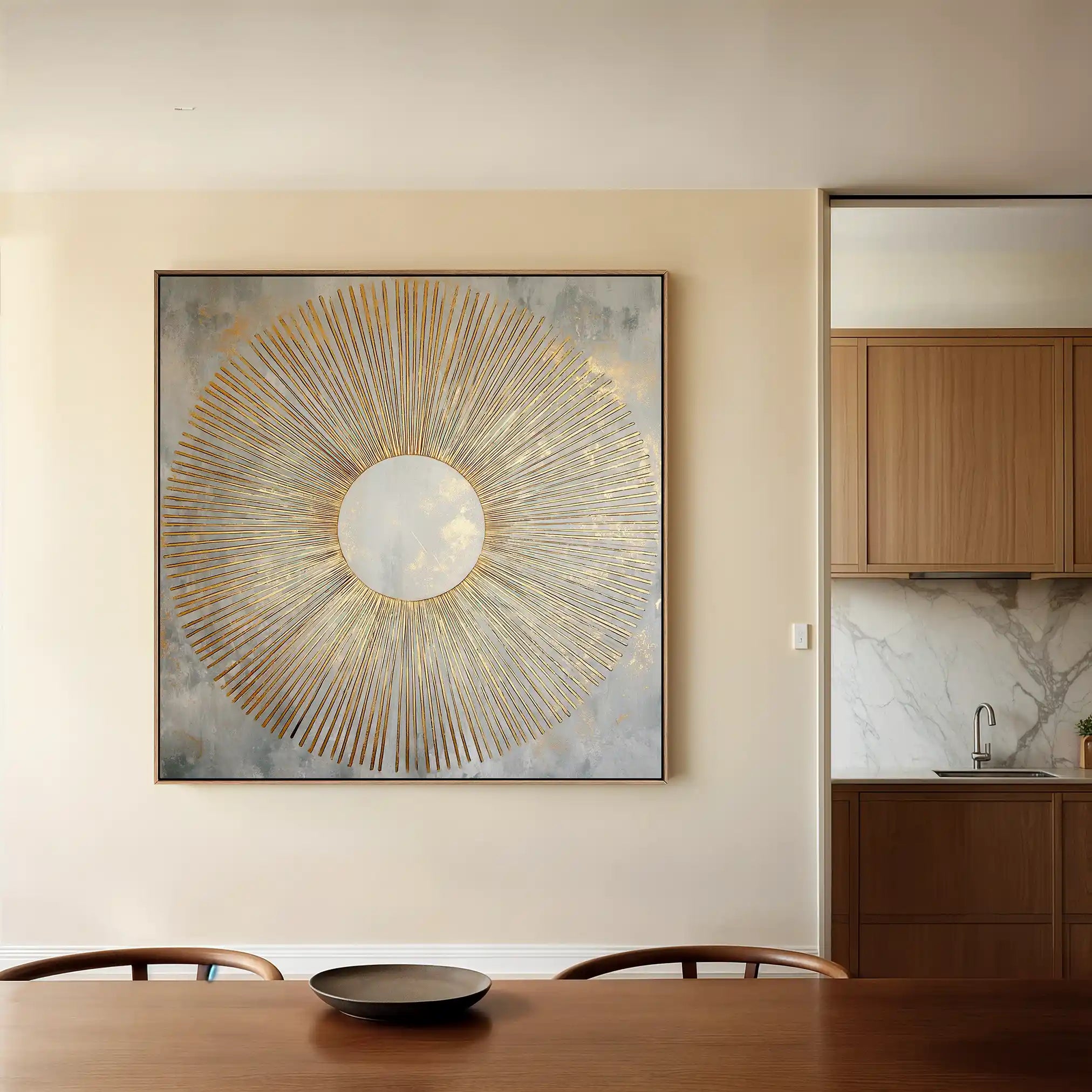 Abstract Canvas Wall Art WAD1025-A 80 x 80 cm / Stretched on hidden frame