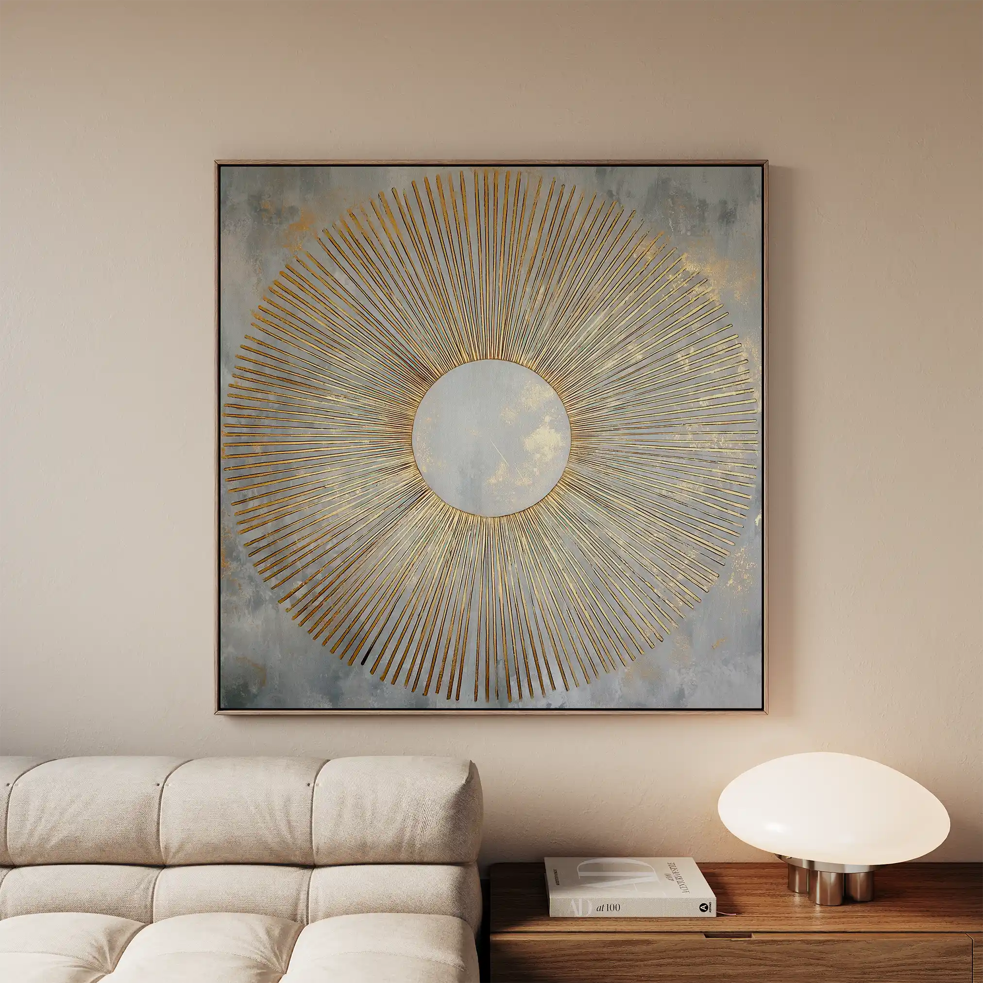 Abstract Canvas Wall Art WAD1025-A 80 x 80 cm / Stretched on hidden frame