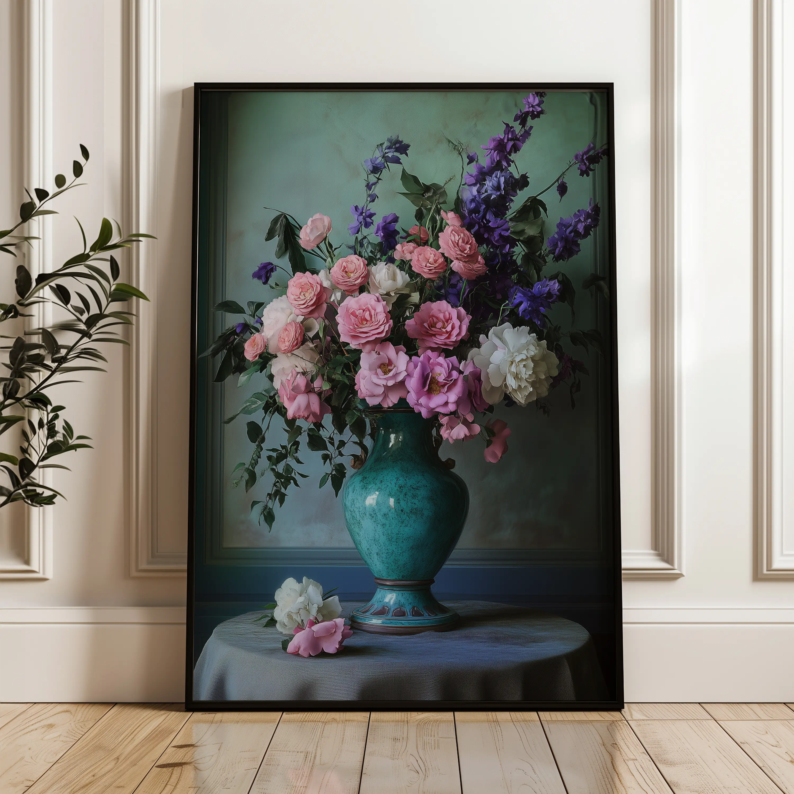 Floral Canvas Wall Art WAD1025-F 90 x 60 cm / Stretched on hidden frame