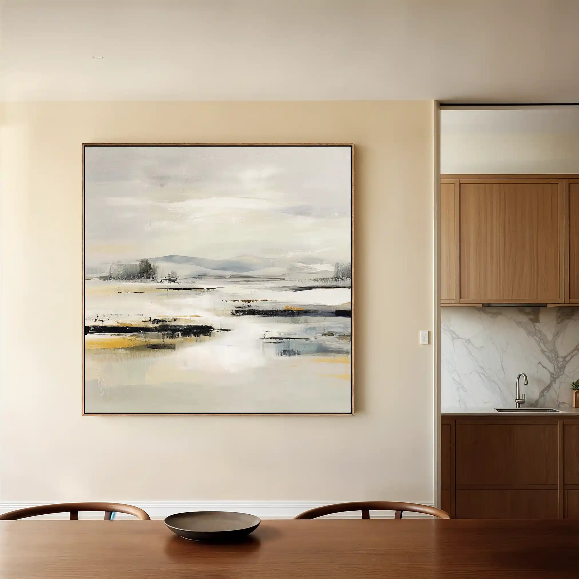 Abstract Canvas Wall Art WAD1026-A 80 x 80 cm / Stretched on hidden frame