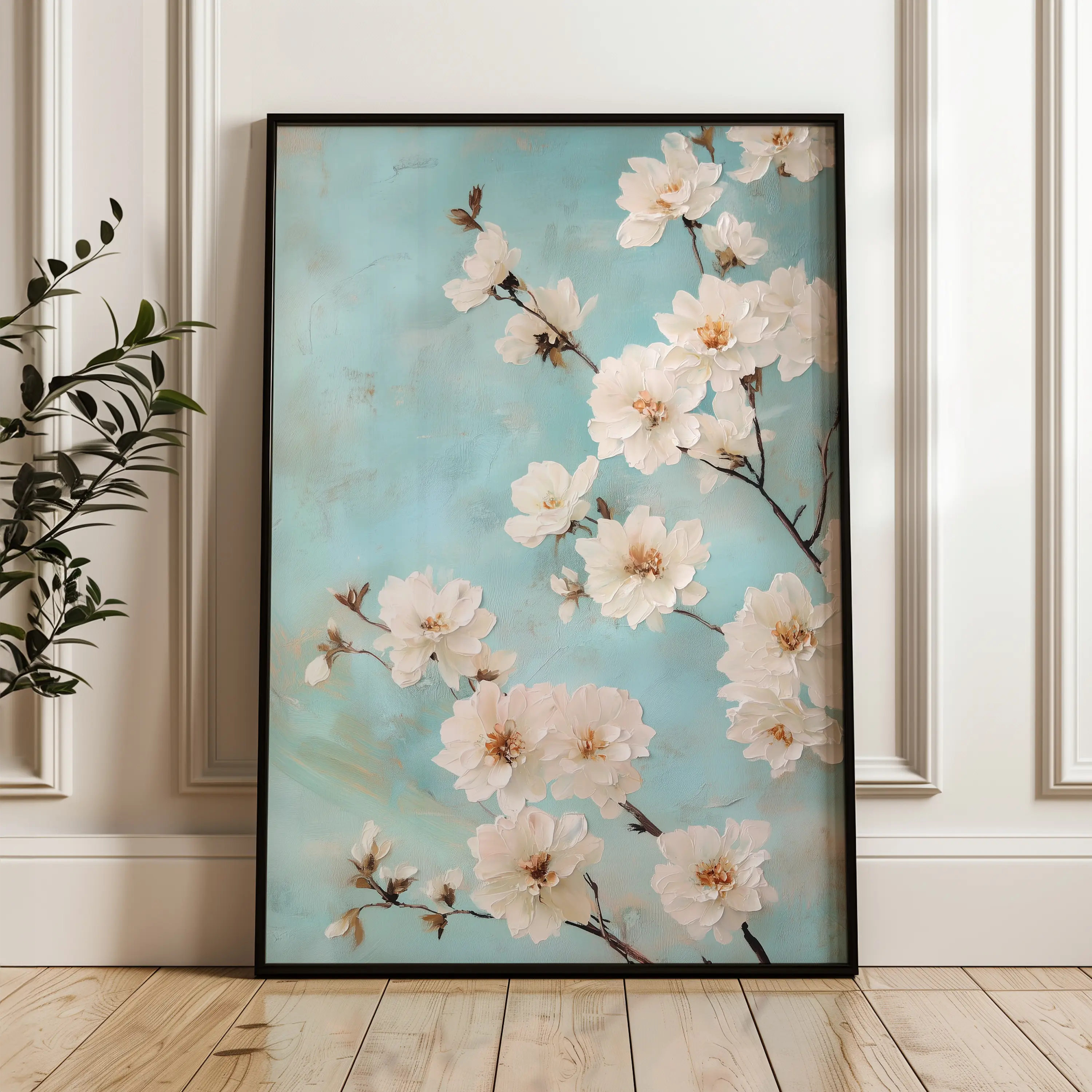 Floral Canvas Wall Art WAD1026-F 90 x 60 cm / Stretched on hidden frame