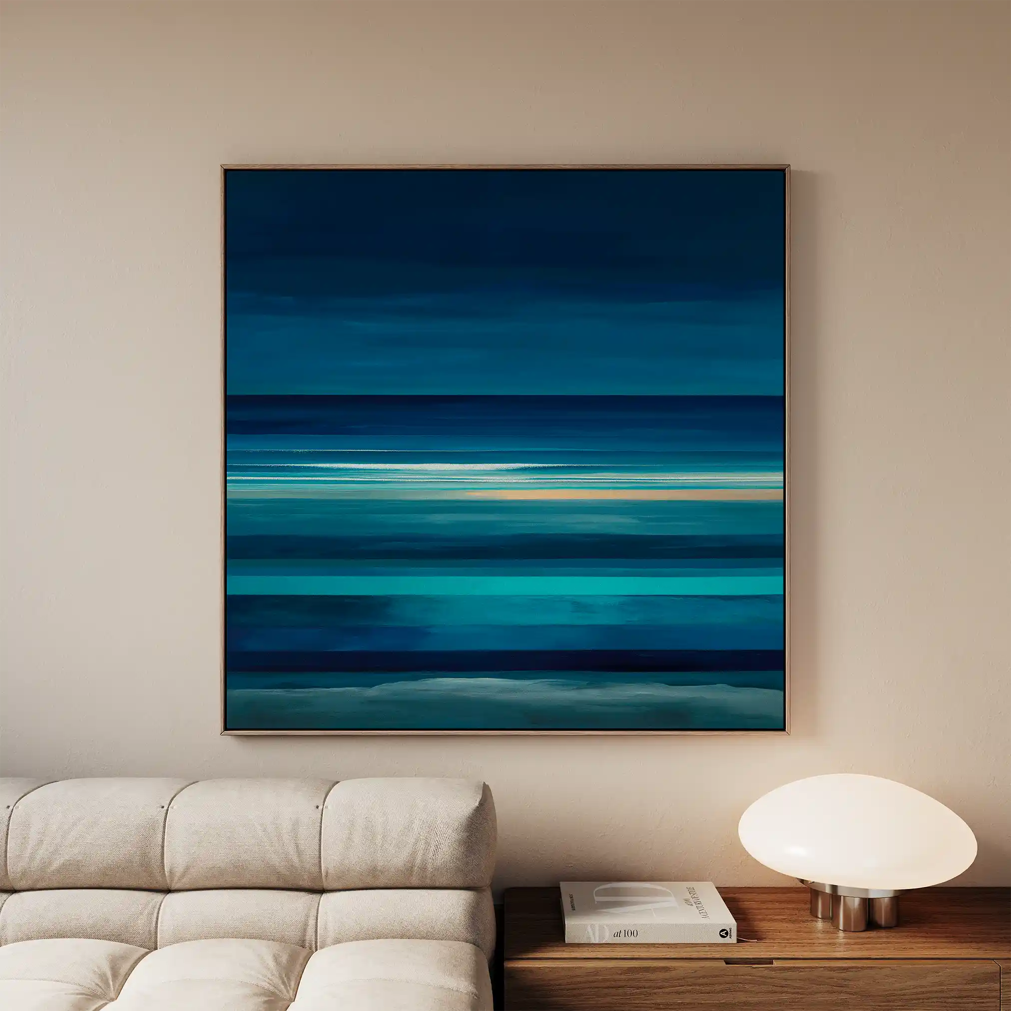 Abstract Canvas Wall Art WAD1027-A 80 x 80 cm / Stretched on hidden frame