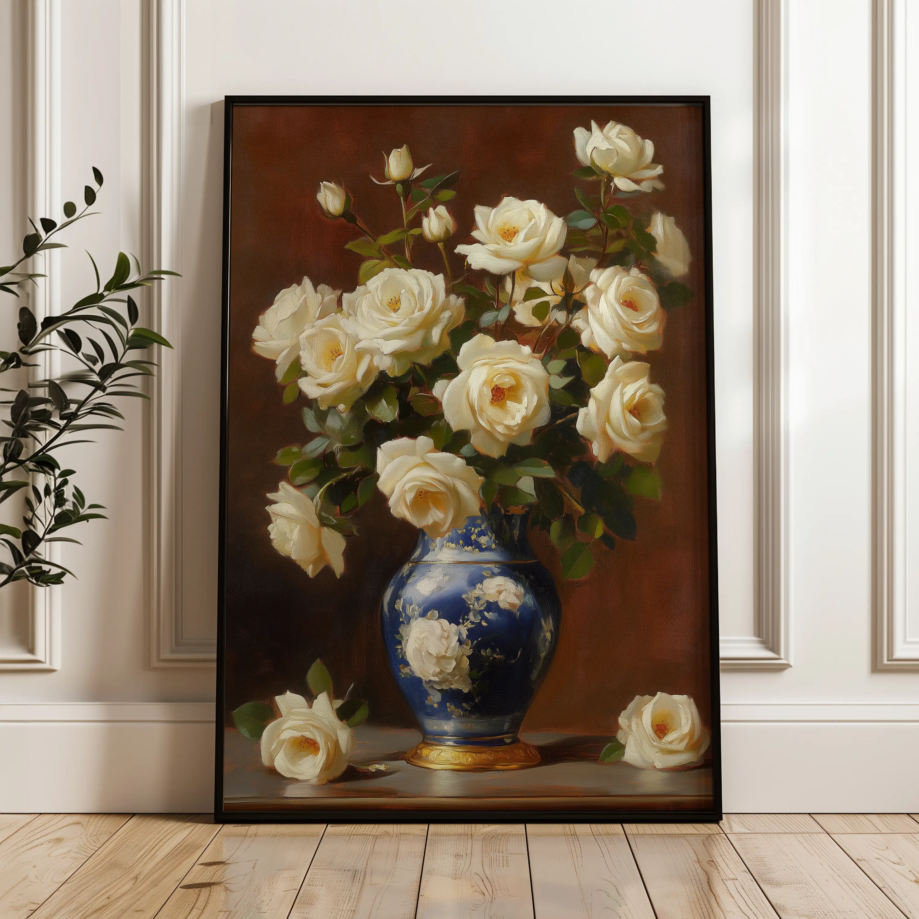 Floral Canvas Wall Art WAD1027-F 90 x 60 cm / Stretched on hidden frame