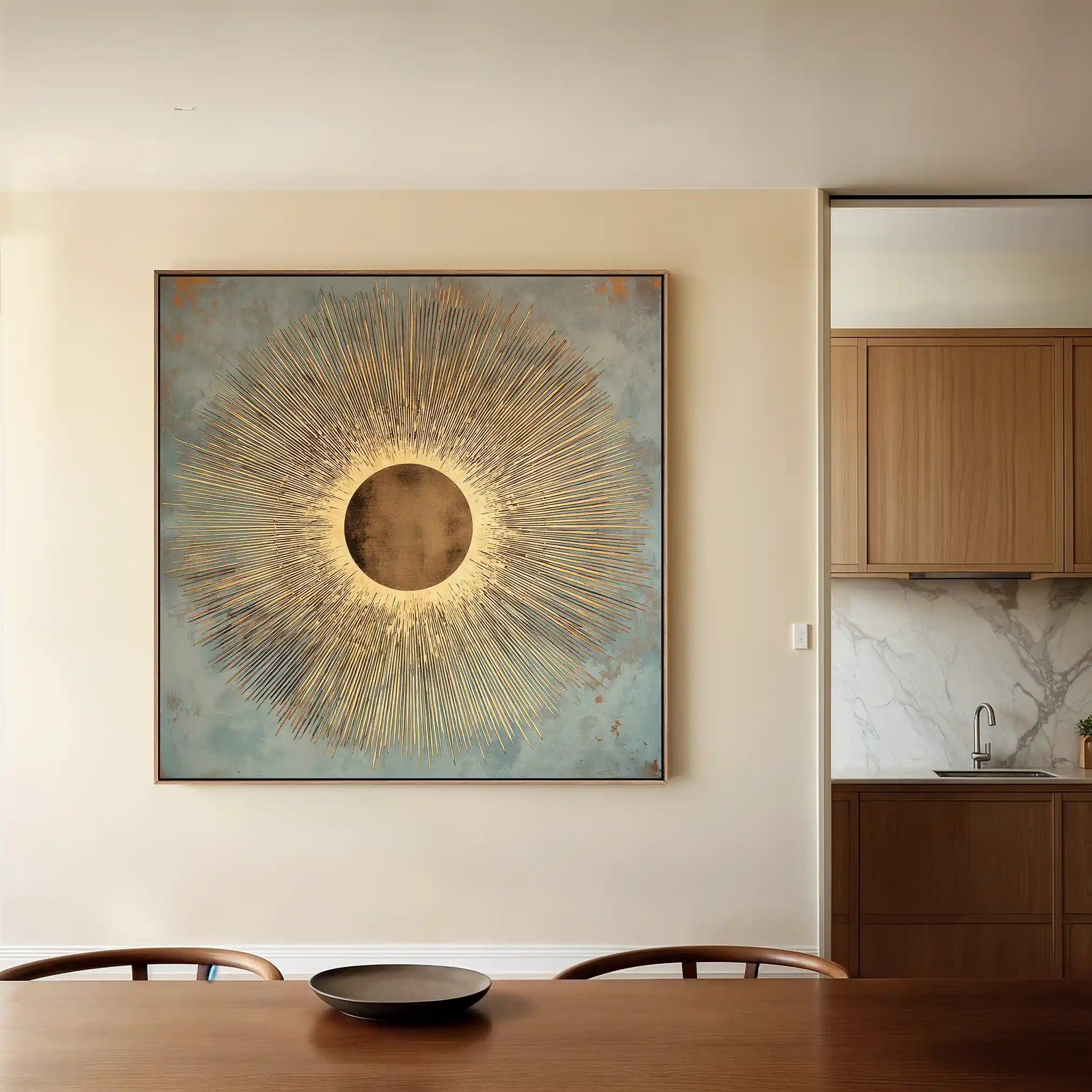 Abstract Canvas Wall Art WAD1028-A 80 x 80 cm / Stretched on hidden frame