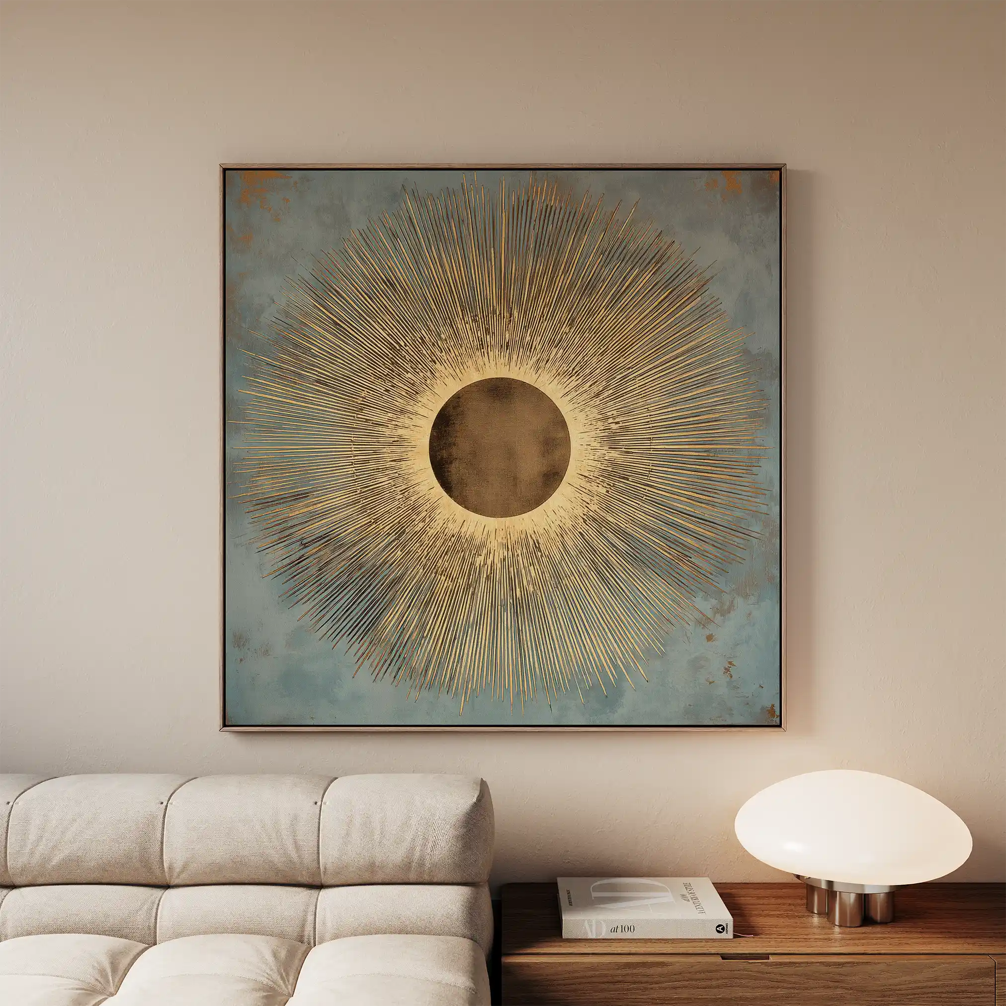 Abstract Canvas Wall Art WAD1028-A 80 x 80 cm / Stretched on hidden frame