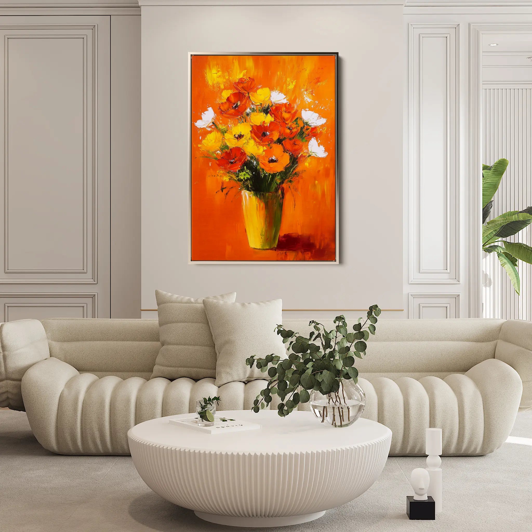 Floral Canvas Wall Art WAD1028-F 90 x 60 cm / Stretched on hidden frame