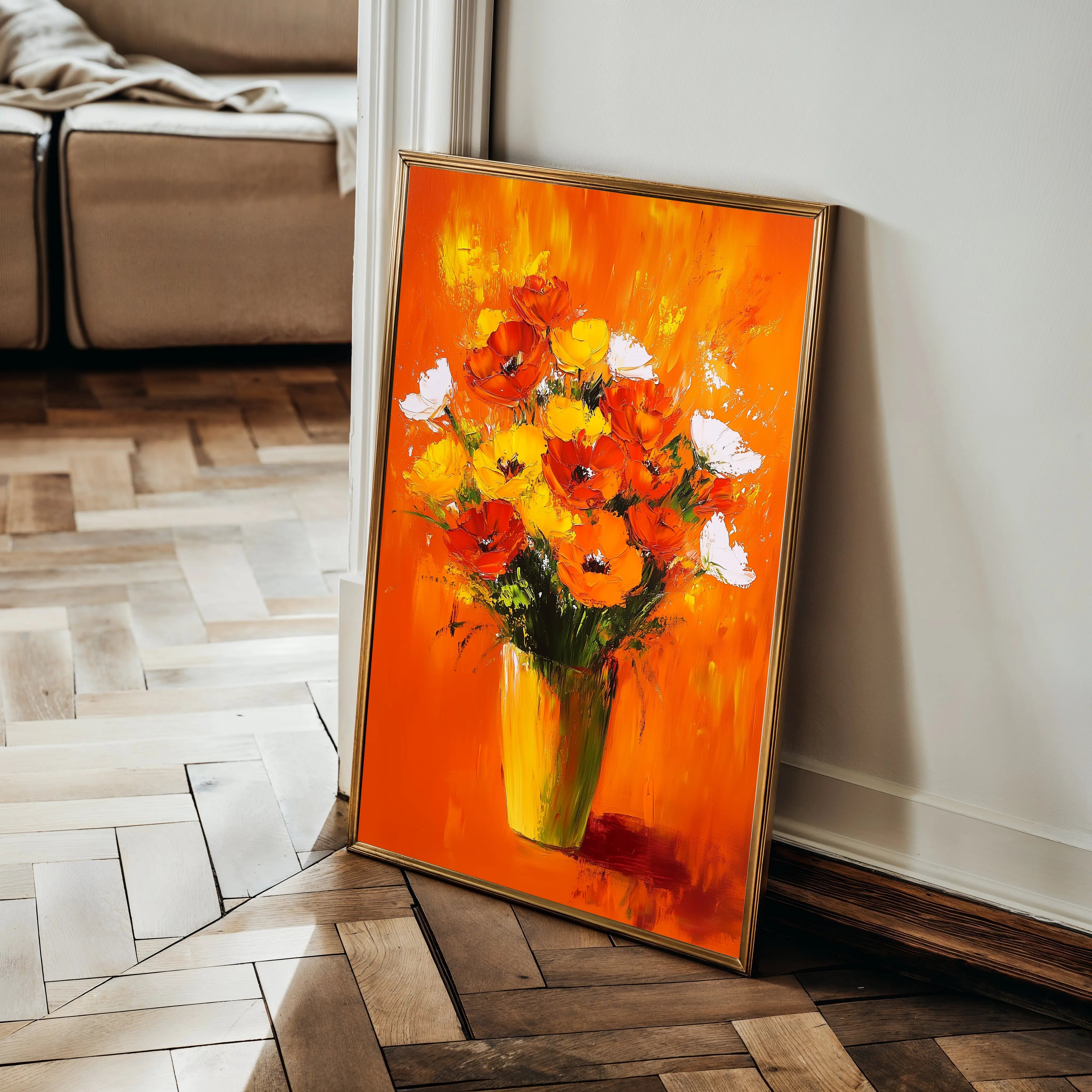 Floral Canvas Wall Art WAD1028-F 90 x 60 cm / Stretched on hidden frame