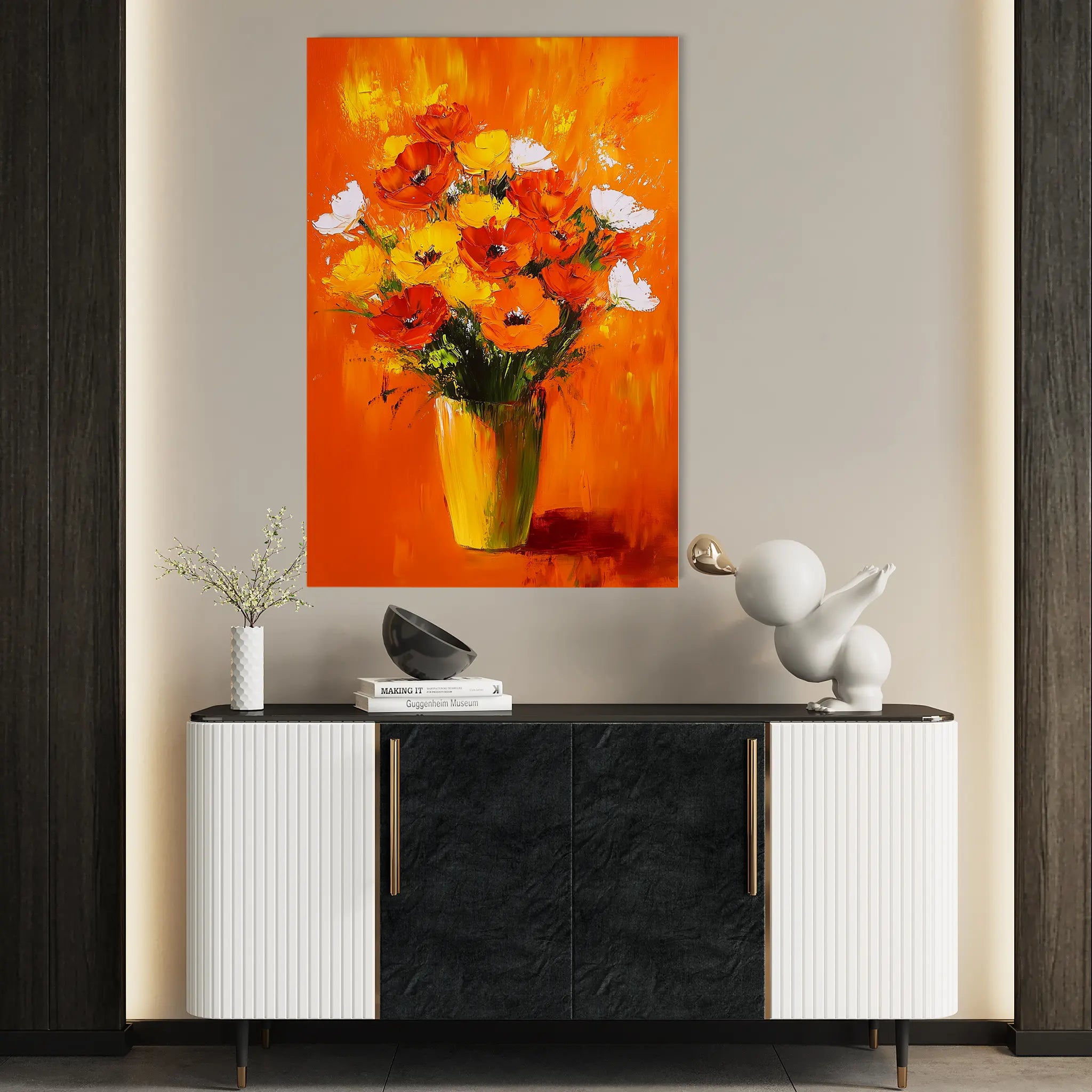 Floral Canvas Wall Art WAD1028-F 90 x 60 cm / Stretched on hidden frame