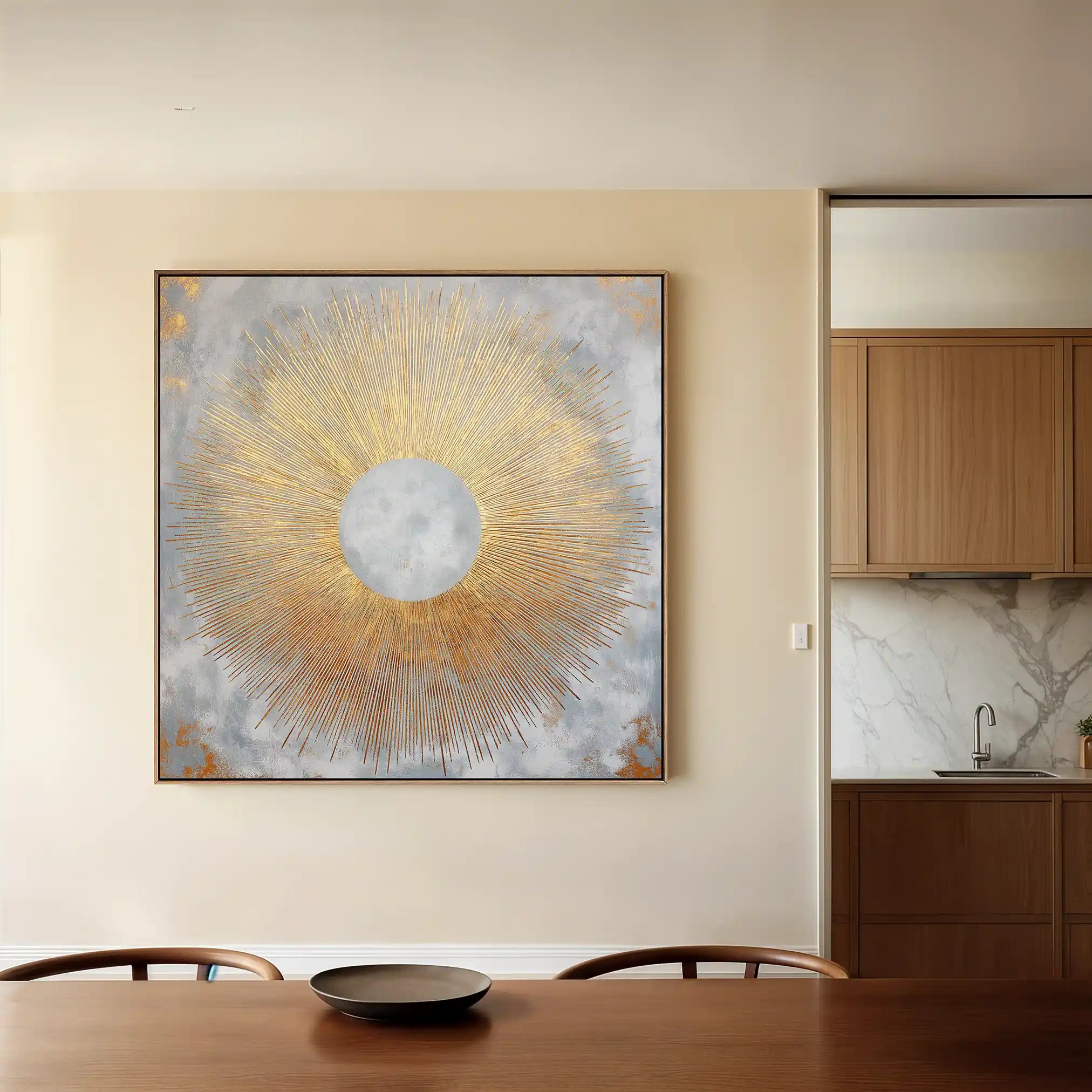 Abstract Canvas Wall Art WAD1029-A 80 x 80 cm / Stretched on hidden frame
