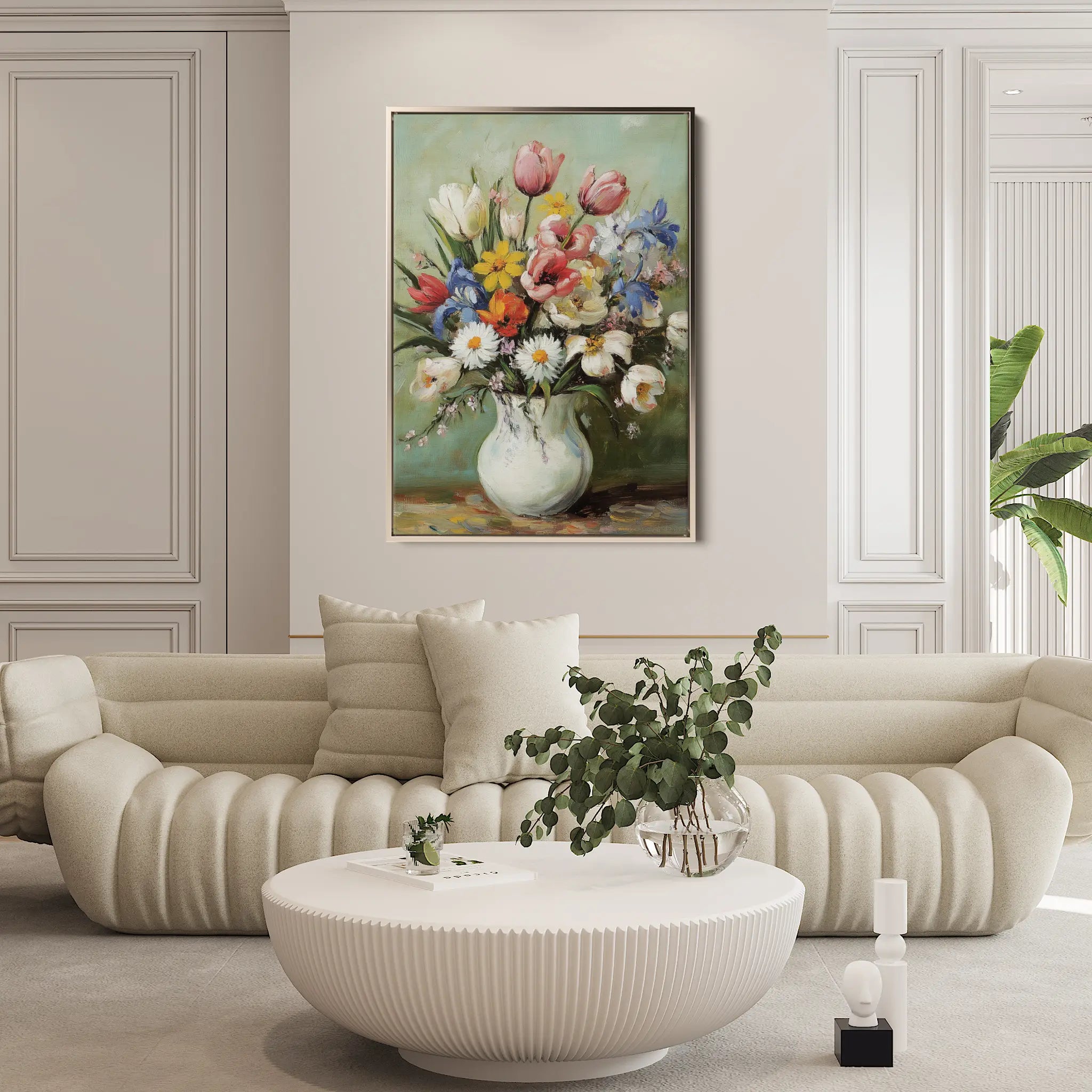 Floral Canvas Wall Art WAD1029-F 90 x 60 cm / Stretched on hidden frame