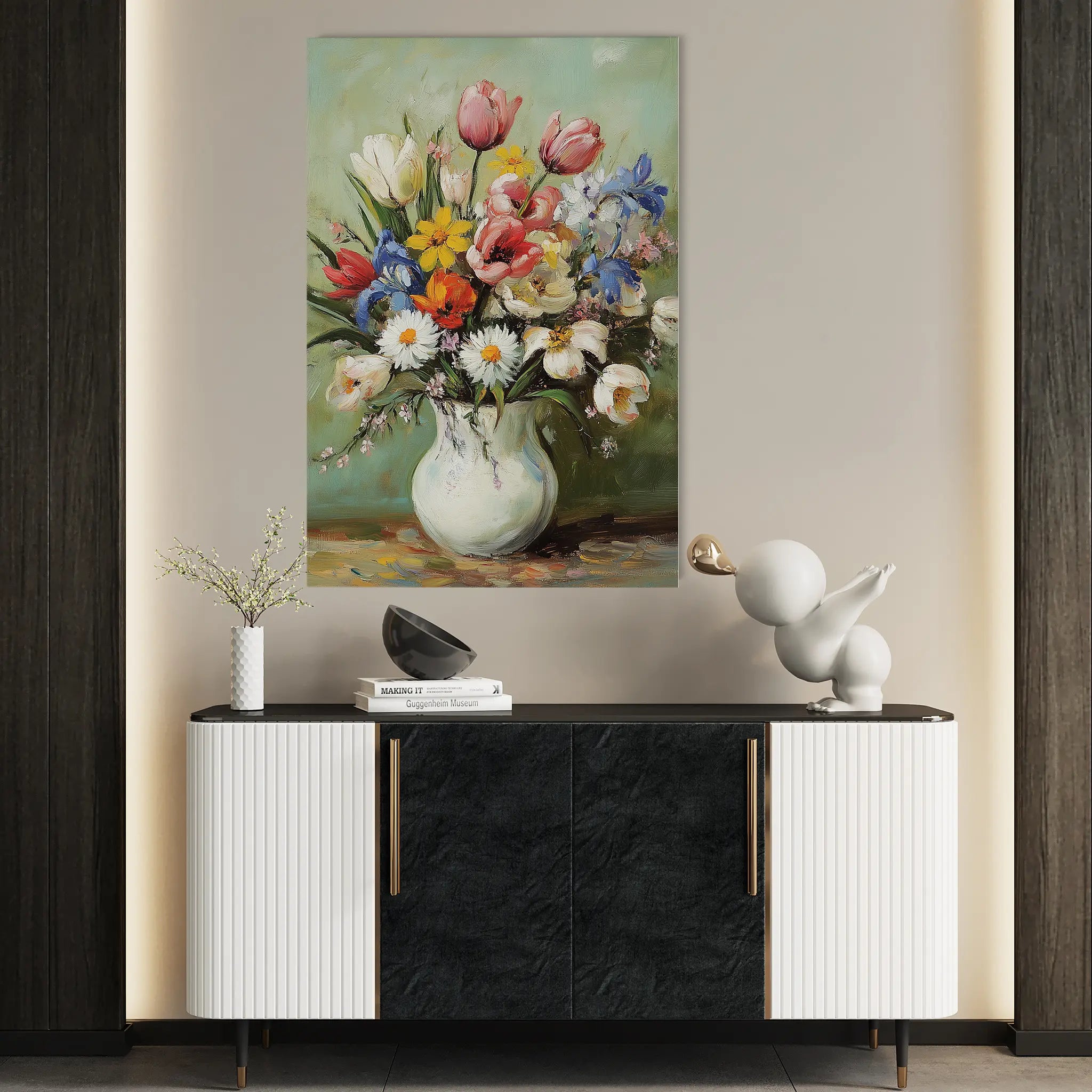 Floral Canvas Wall Art WAD1029-F 90 x 60 cm / Stretched on hidden frame