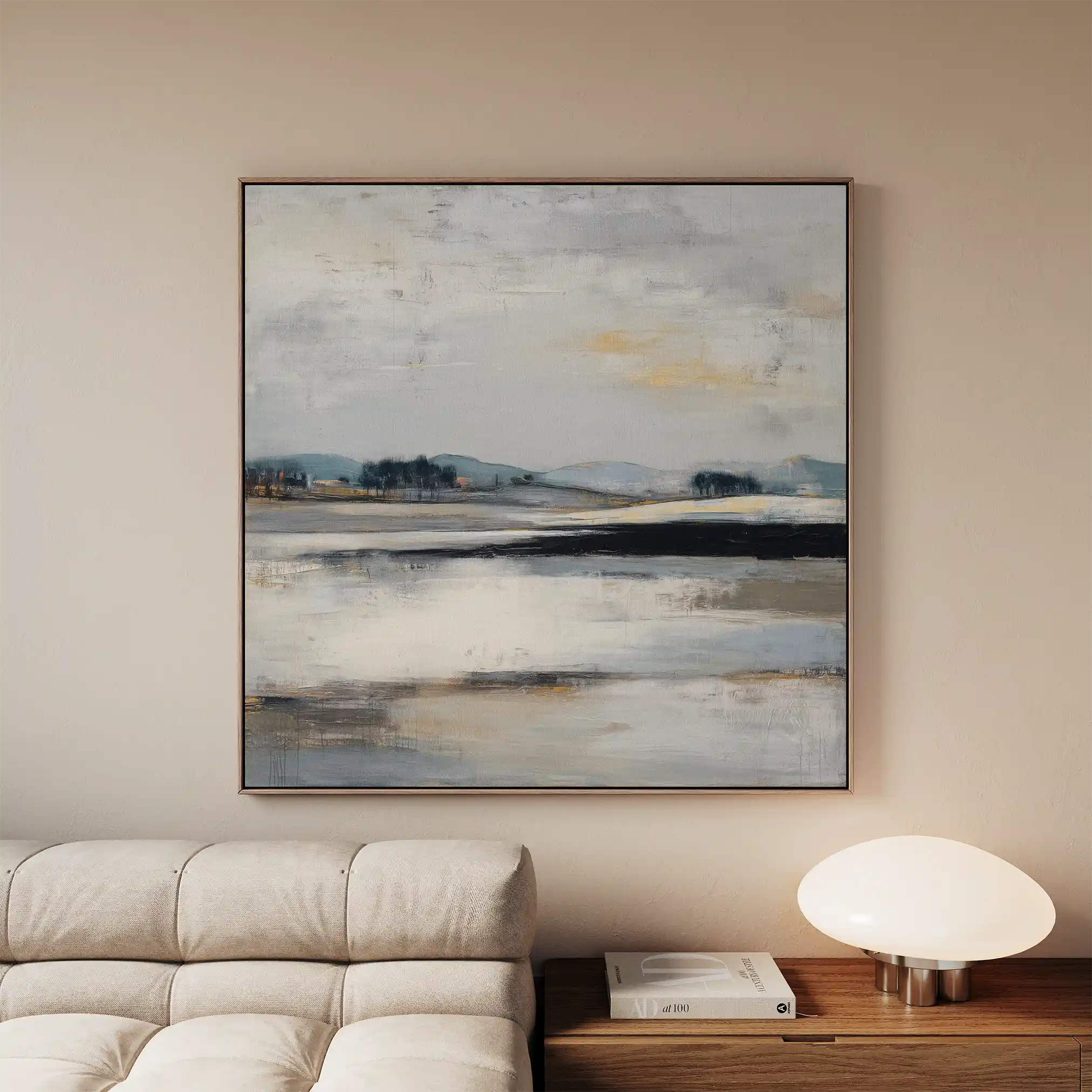 Abstract Canvas Wall Art WAD1030-A 80 x 80 cm / Stretched on hidden frame