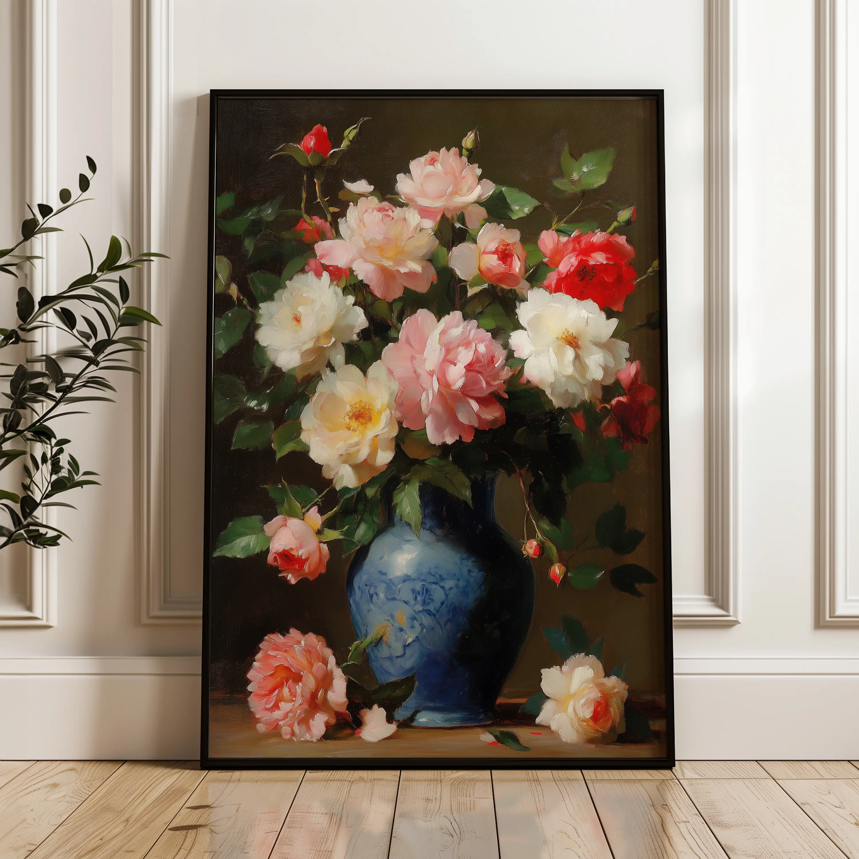 Floral Canvas Wall Art WAD1030-F 90 x 60 cm / Stretched on hidden frame