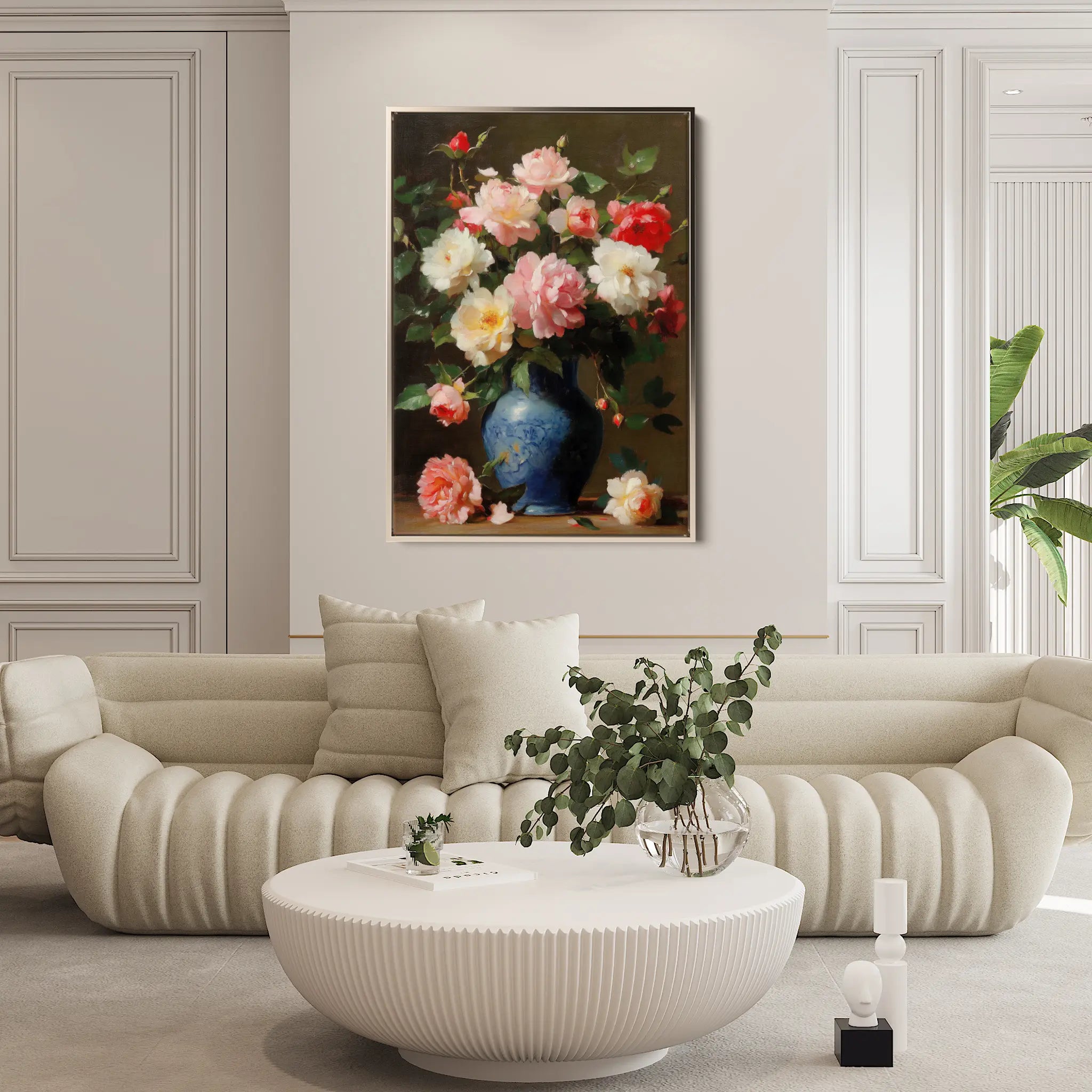 Floral Canvas Wall Art WAD1030-F 90 x 60 cm / Stretched on hidden frame