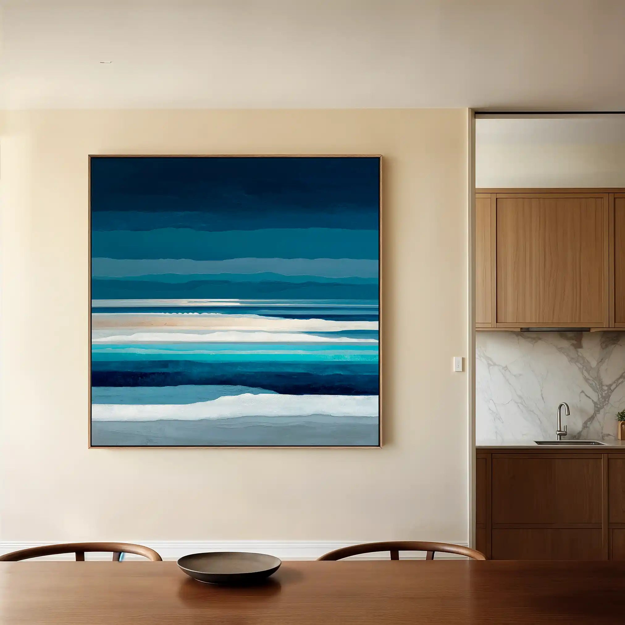 Abstract Canvas Wall Art WAD1031-A 80 x 80 cm / Stretched on hidden frame