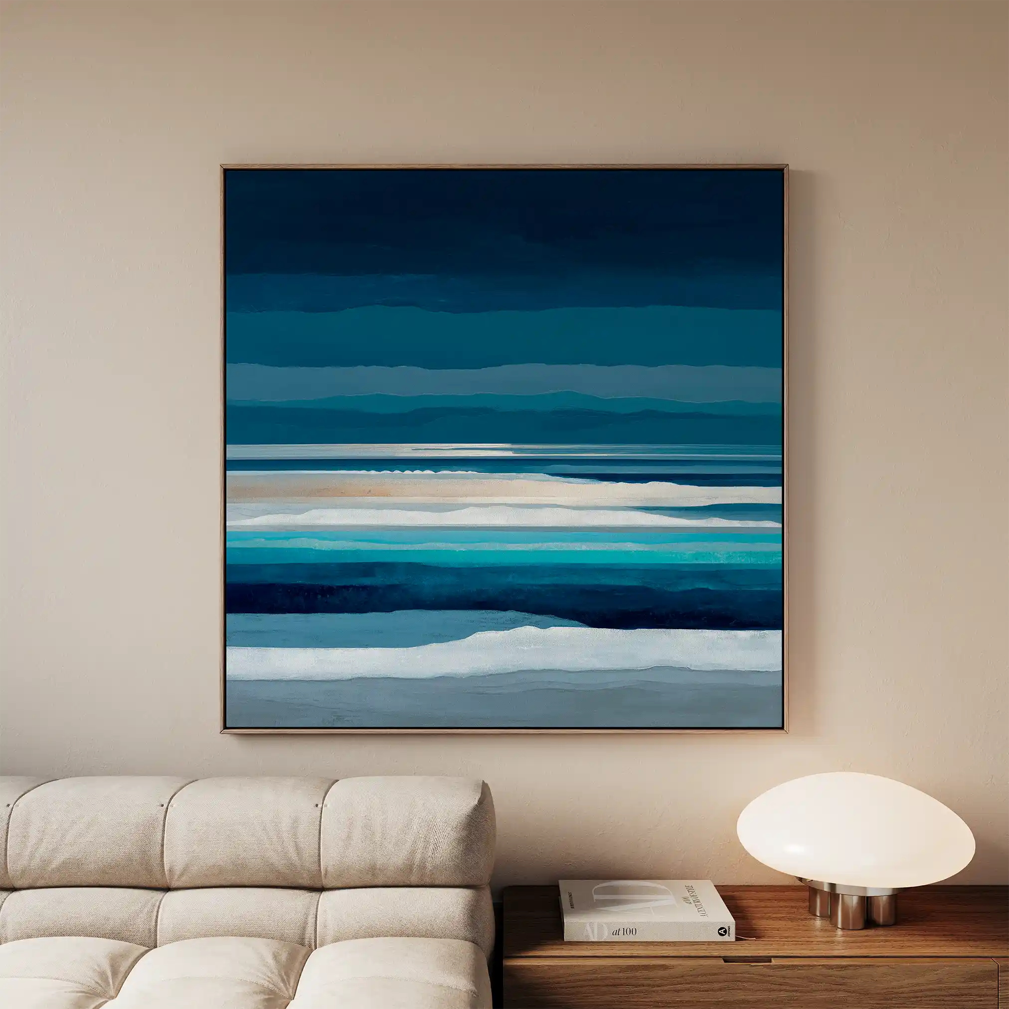 Abstract Canvas Wall Art WAD1031-A 80 x 80 cm / Stretched on hidden frame