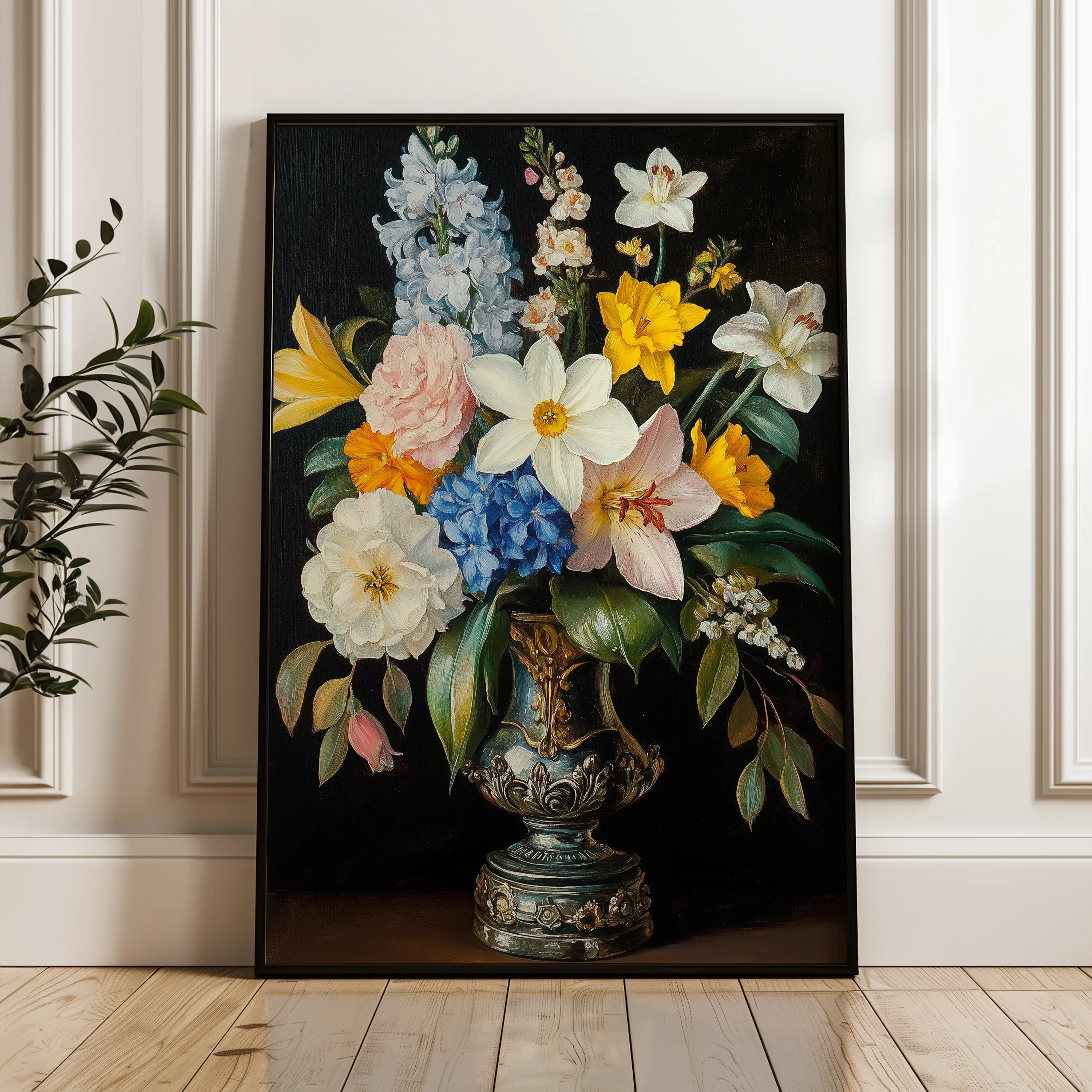 Floral Canvas Wall Art WAD1031-F 90 x 60 cm / Stretched on hidden frame