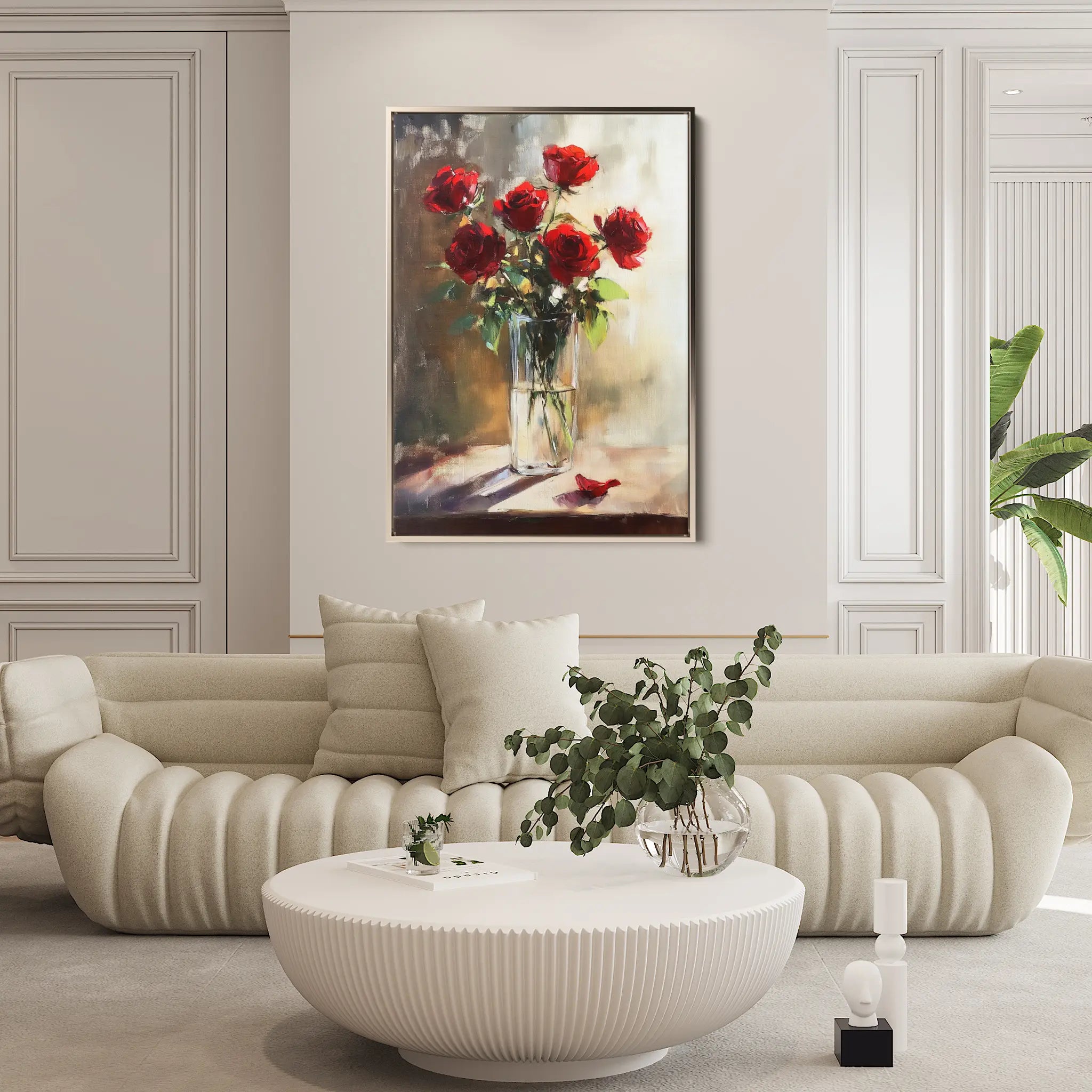 Floral Canvas Wall Art WAD1032-F 90 x 60 cm / Stretched on hidden frame