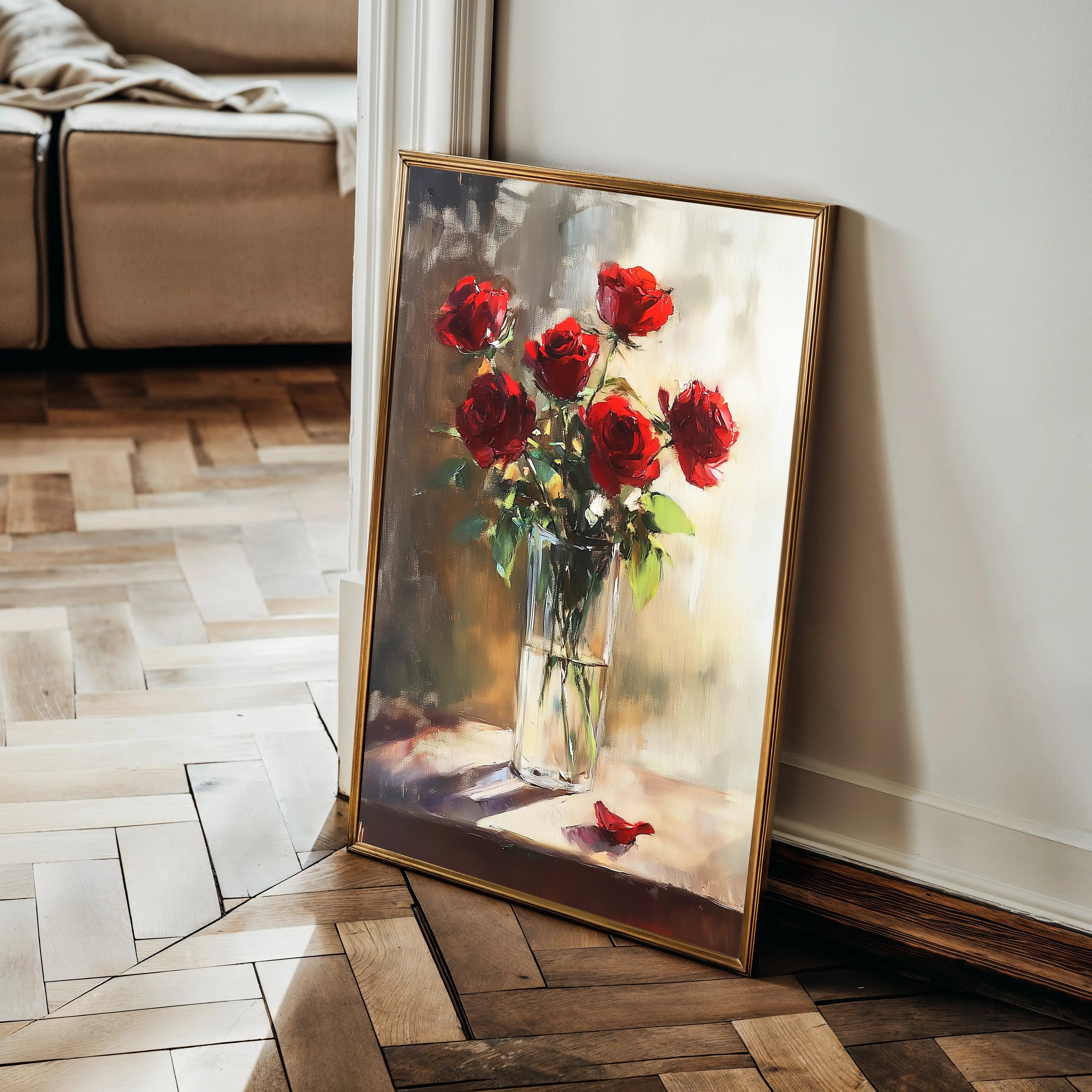 Floral Canvas Wall Art WAD1032-F 90 x 60 cm / Stretched on hidden frame