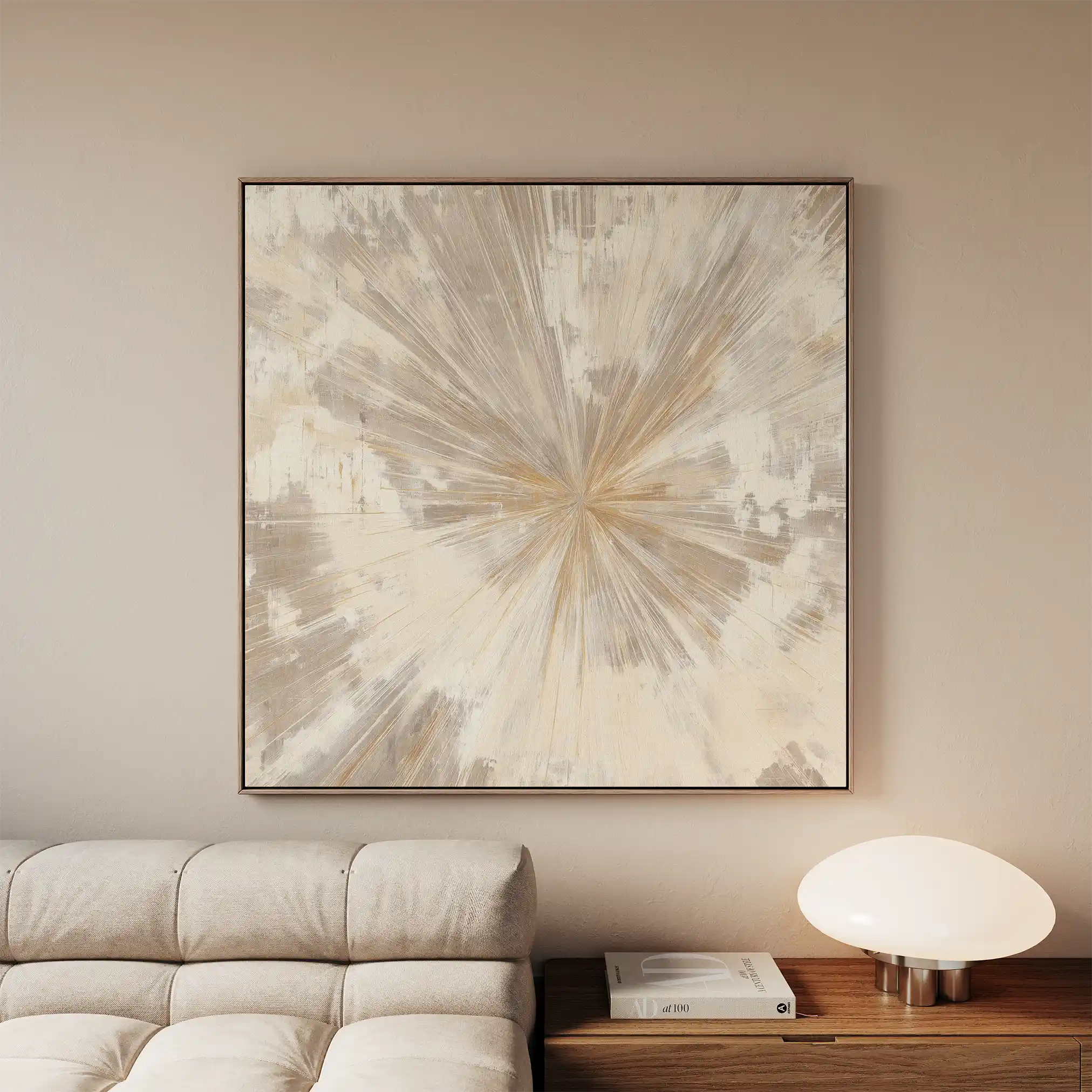 Abstract Canvas Wall Art WAD1033-A 80 x 80 cm / Stretched on hidden frame