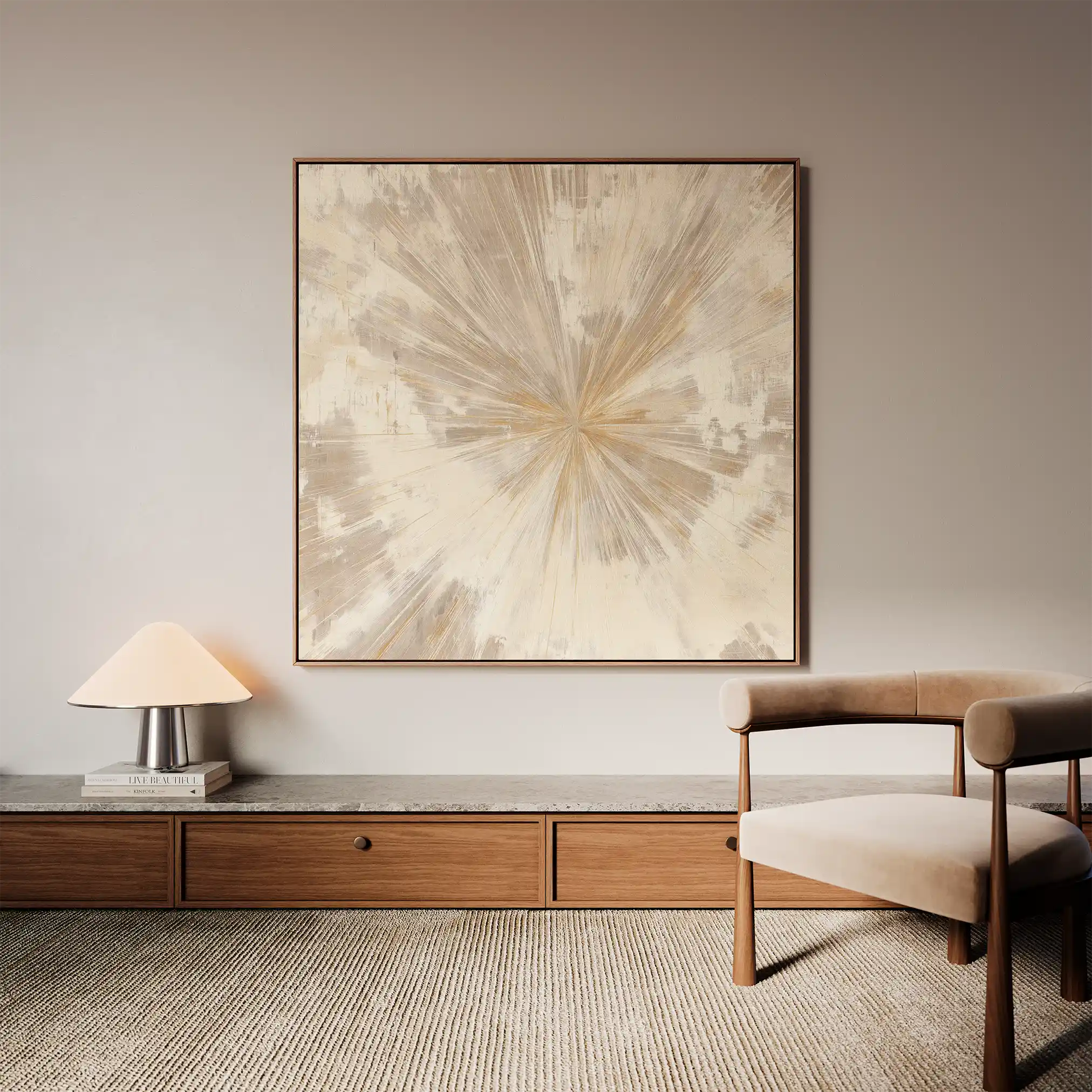 Abstract Canvas Wall Art WAD1033-A 80 x 80 cm / Stretched on hidden frame