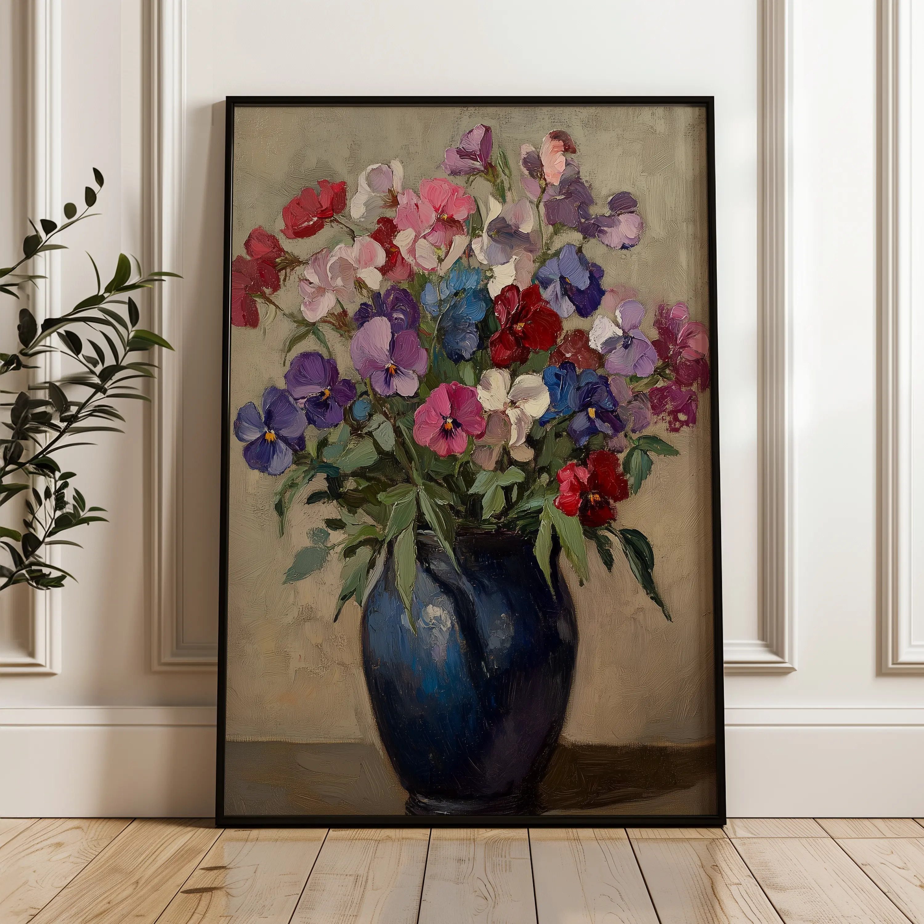 Floral Canvas Wall Art WAD1033-F 90 x 60 cm / Stretched on hidden frame