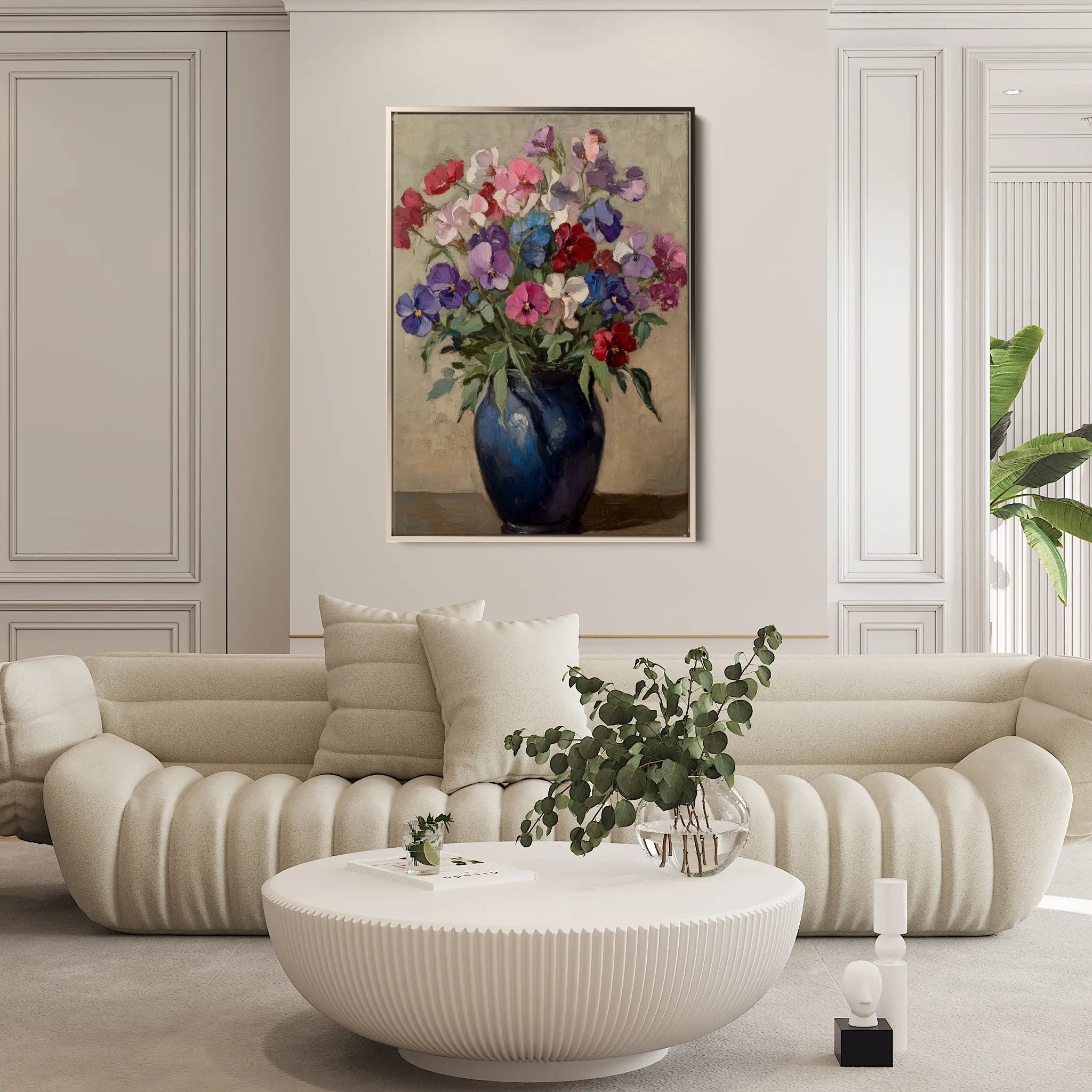 Floral Canvas Wall Art WAD1033-F 90 x 60 cm / Stretched on hidden frame